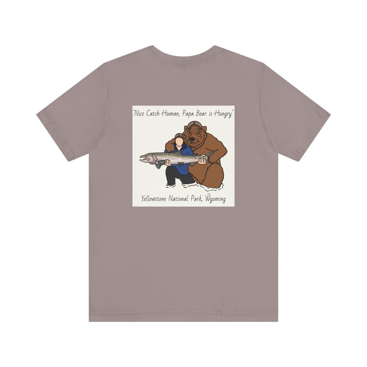 Papa Bear Yellowstone National Park Unisex Lightweight Short Sleeve Tee