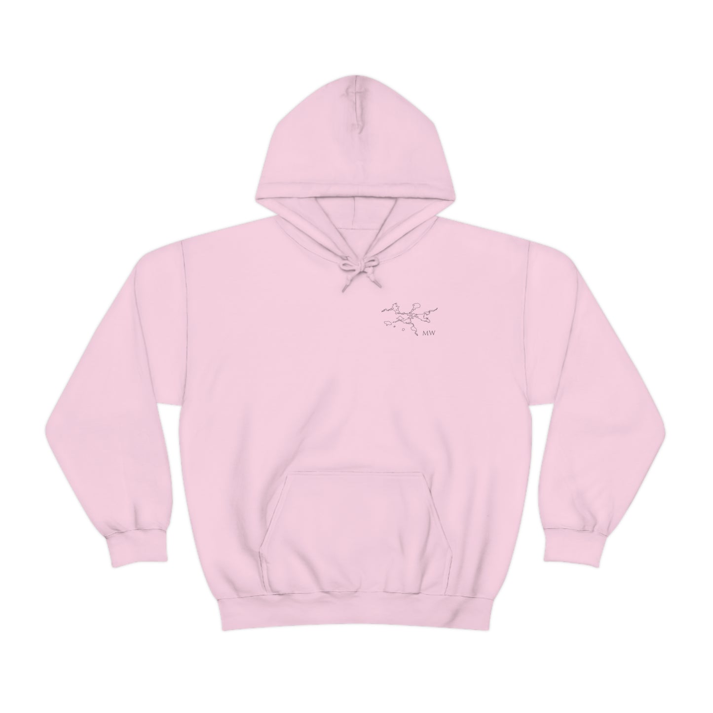 Manitowish Waters Surfing Sketch - Unisex Heavy Blend Hooded Sweatshirt
