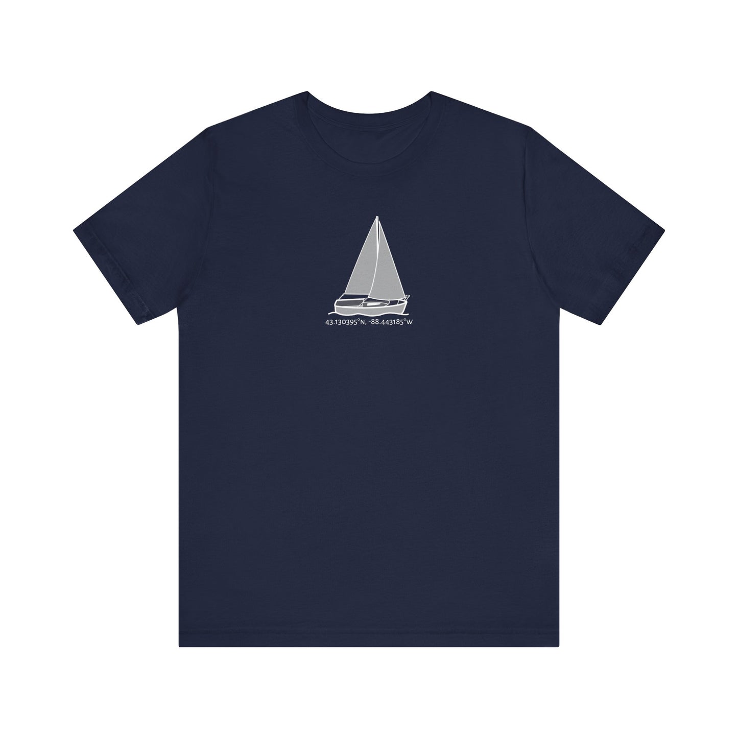 Unisex Lightweight Short Sleeve Tee (Comfort Sailboat Design)