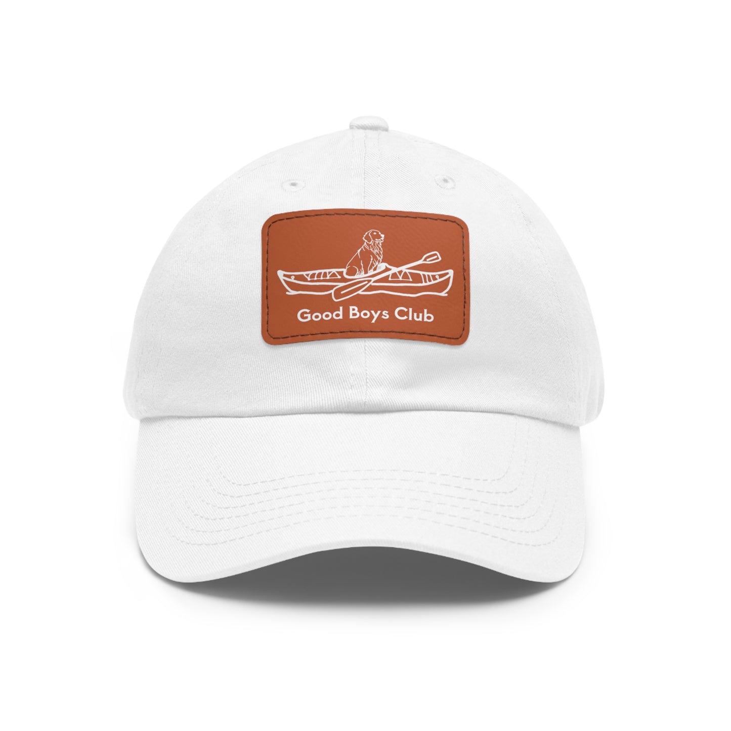 Good Boys Club Golden Retriever Kayak Dog - Hat with Leather Patch