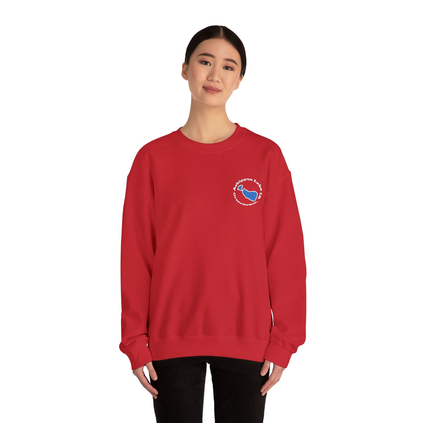 Ashippun Lake Embroidered Crewneck