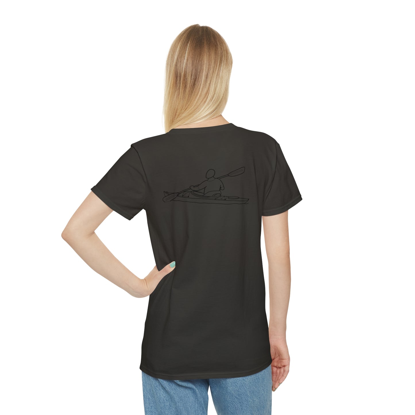Okauchee Lake, kayak back - Unisex Lightweight short sleeve