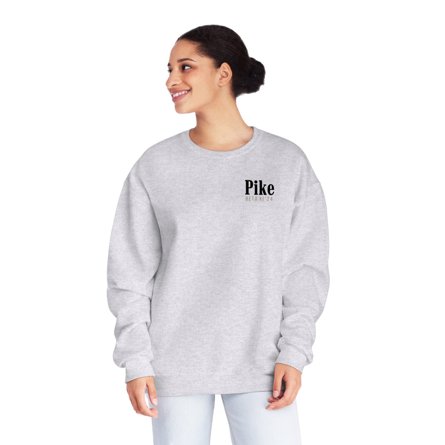 Pike Mockup 1 Crewneck Sweatshirt budwiser red