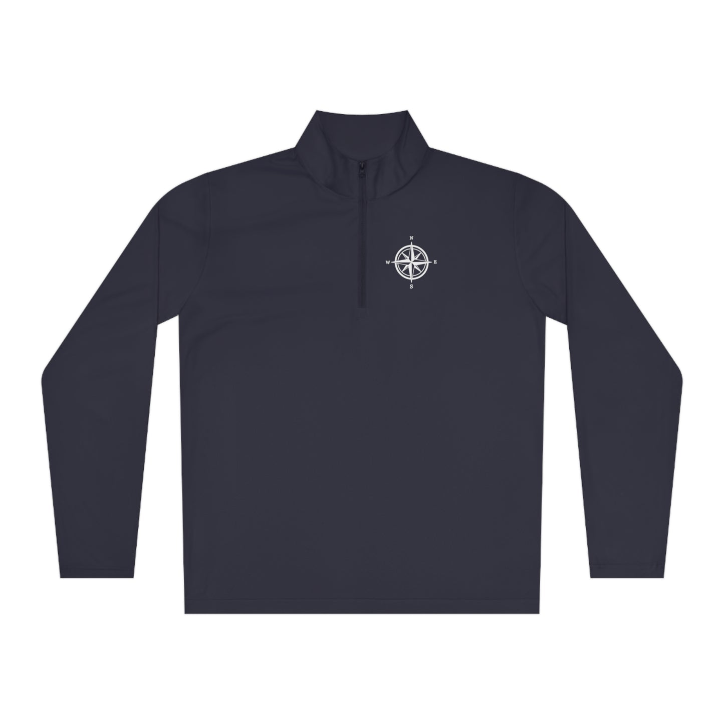 Lake Arbutus Unisex Quarter-Zip - compass rose patch