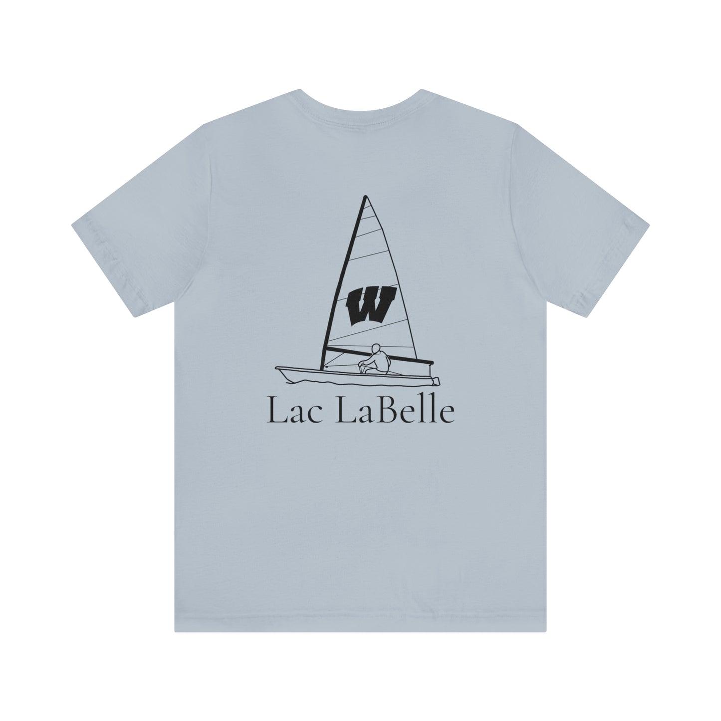 Wisconsin Sailing - Lac LaBelle Unisex Lightweight Short Sleeve Tee