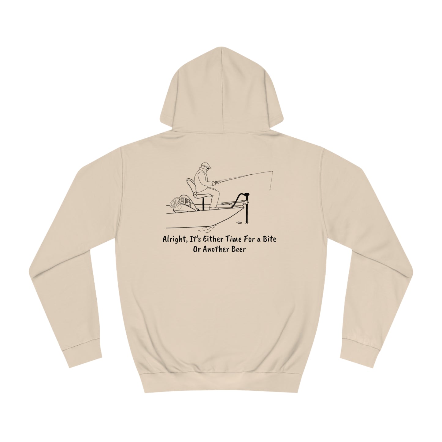 Manitowish Waters Trolling Motor Fishing, Bite Or Beer - Unisex Hoodie Medium Weight