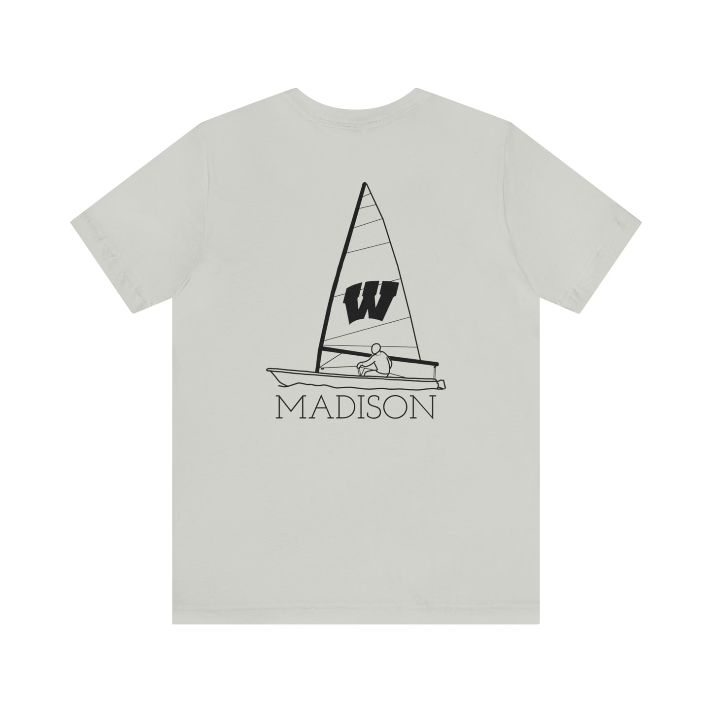 Mendota/Monona , sailboat Badger Logo - Bella & Canvas Short Sleeve