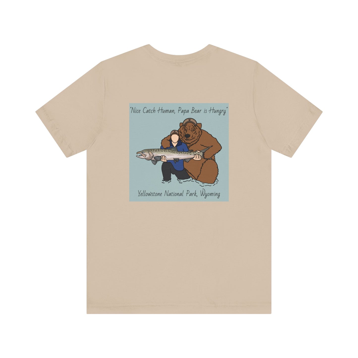 Papa Bear Yellowstone National Park Unisex Lightweight Short Sleeve Tee