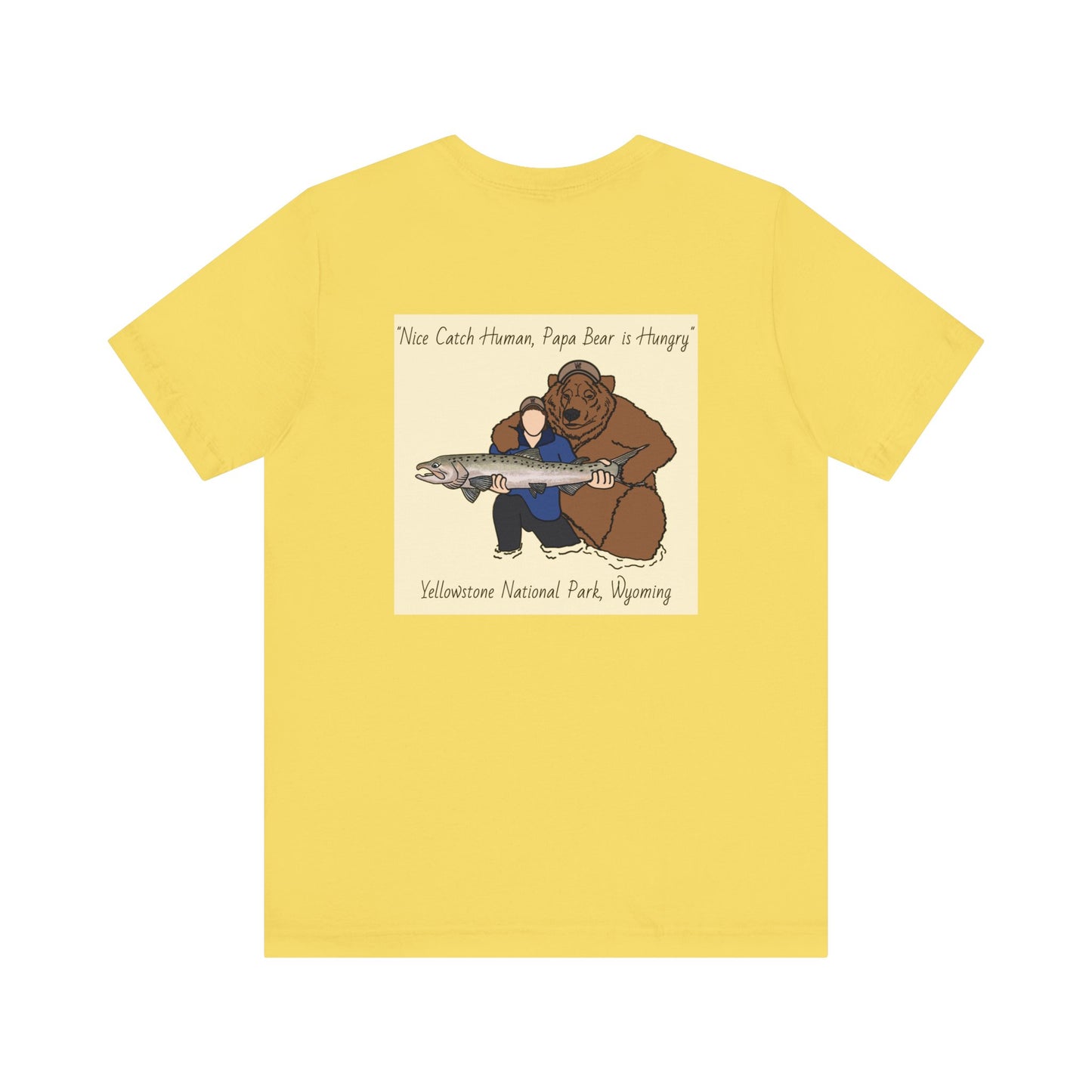 Papa Bear Yellowstone National Park Unisex Lightweight Short Sleeve Tee