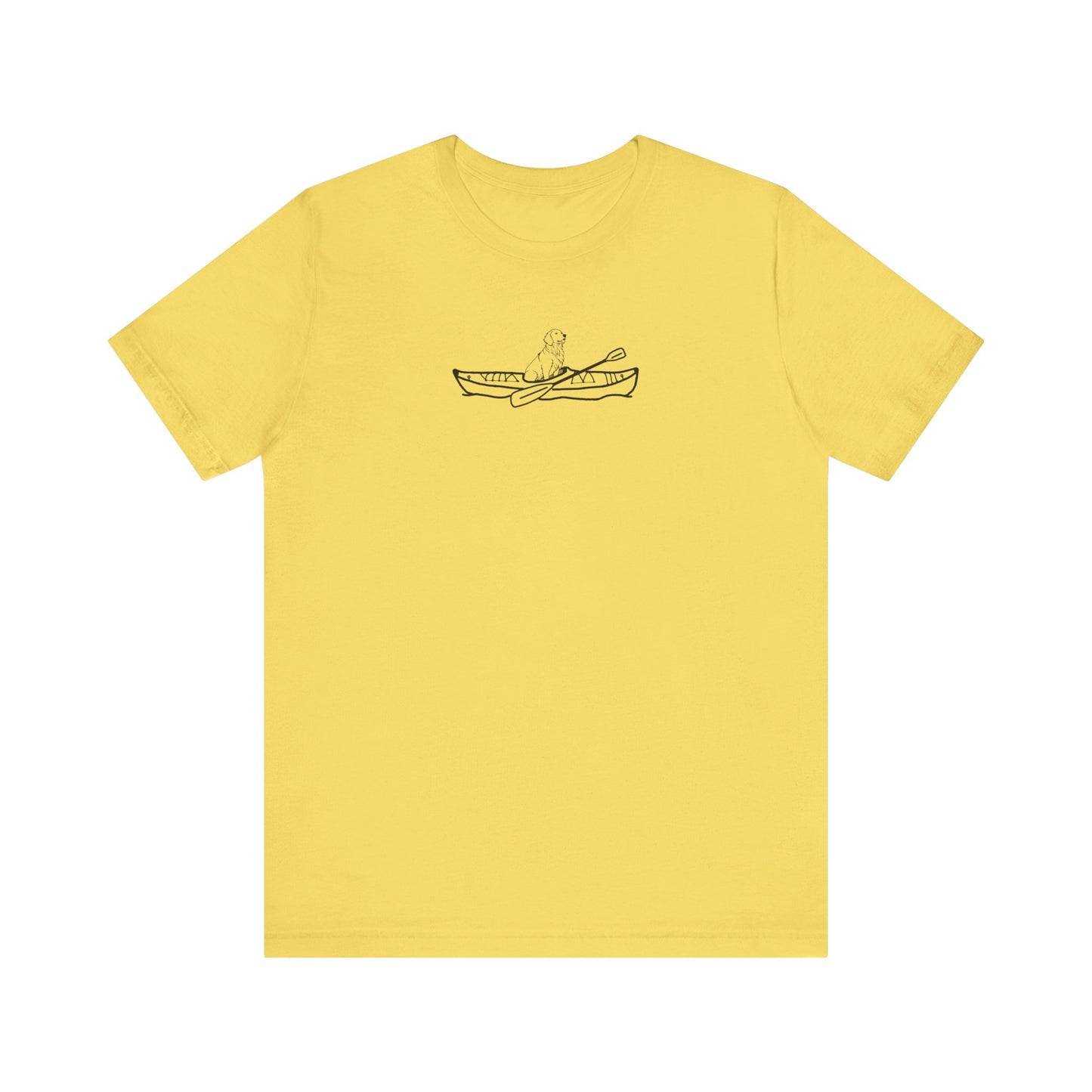 Kayak Dog Golden Retriever Unisex Lightweight Short Sleeve Tee (BC)