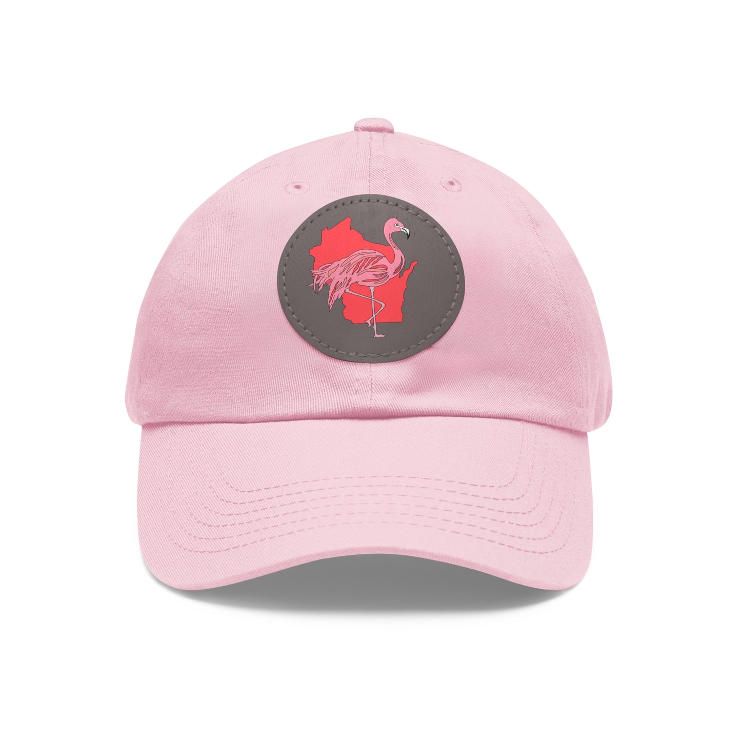 Dad Hat with Leather Patch (Round)
