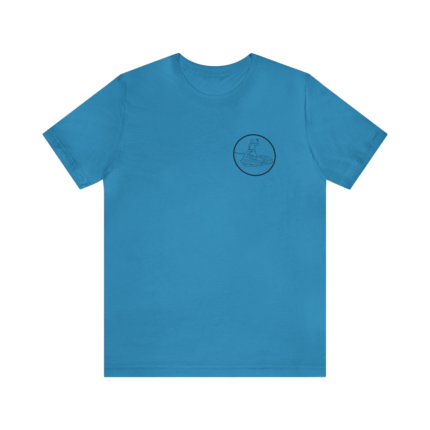 Standup Jetski Front, 2008 Malibu Wakesetter - Okauchee Lake Unisex Lightweight Short Sleeve Tee