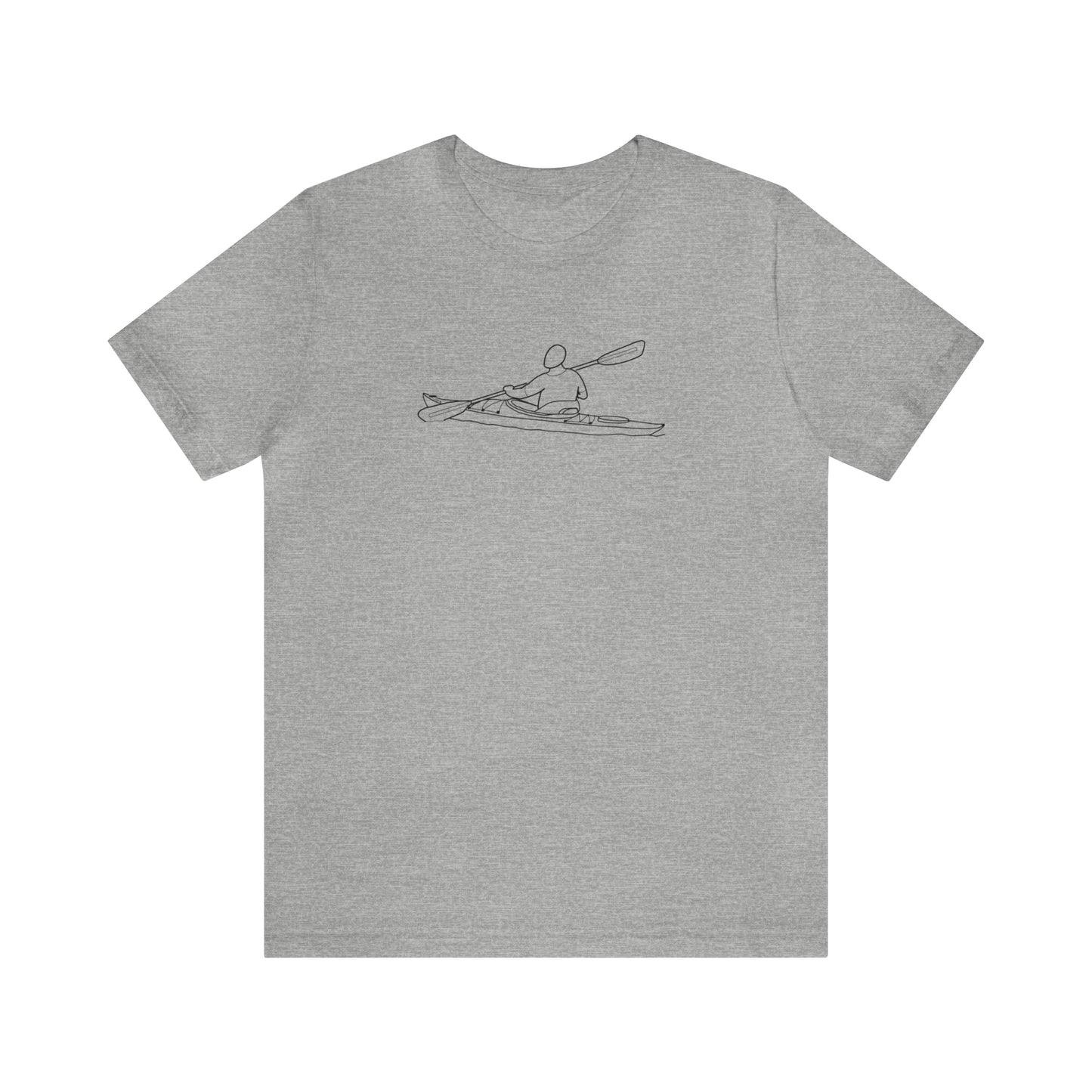 Lac LaBelle, Kayak Front - Unisex Lightweight Short Sleeve Tee