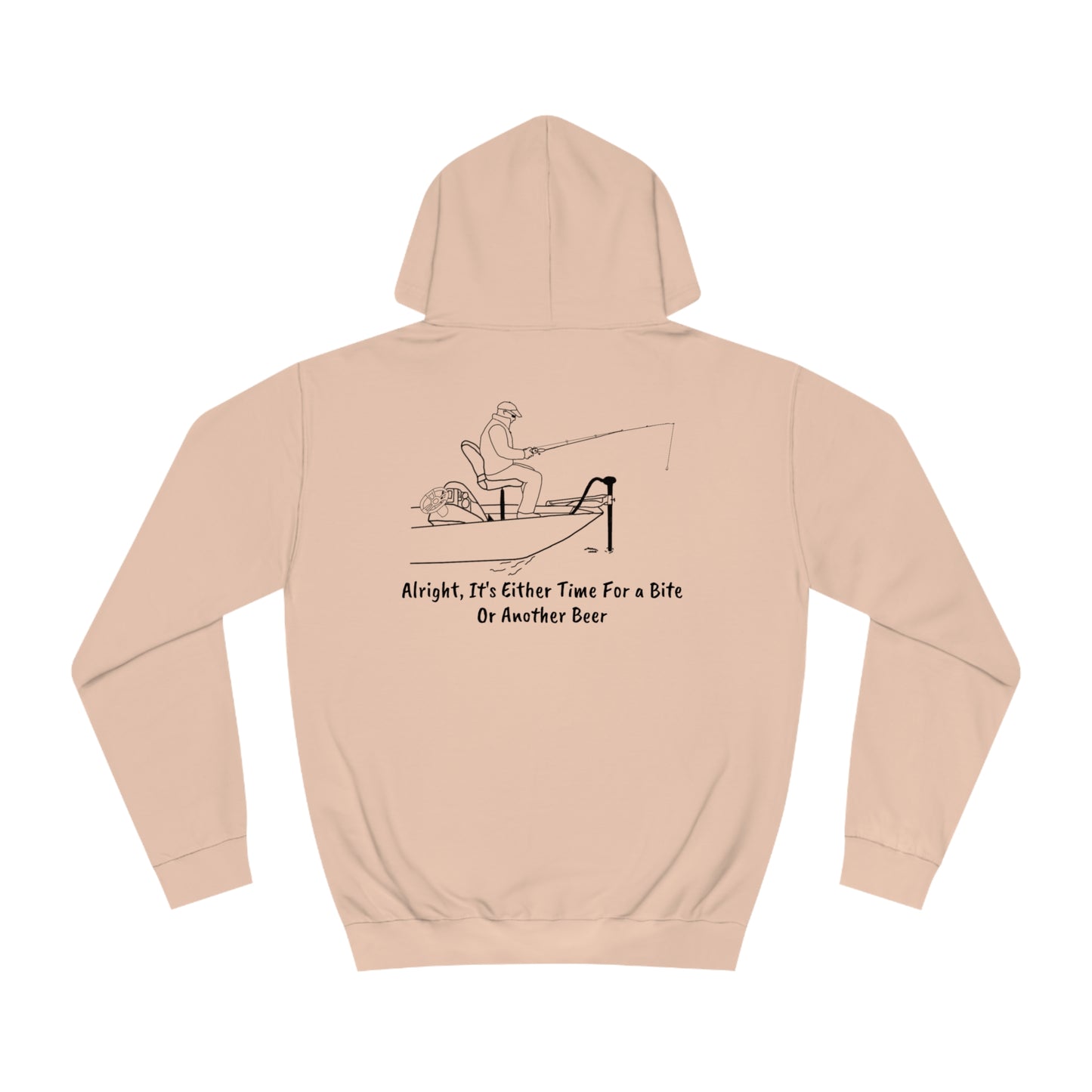 Manitowish Waters Trolling Motor Fishing, Bite Or Beer - Unisex Hoodie Medium Weight