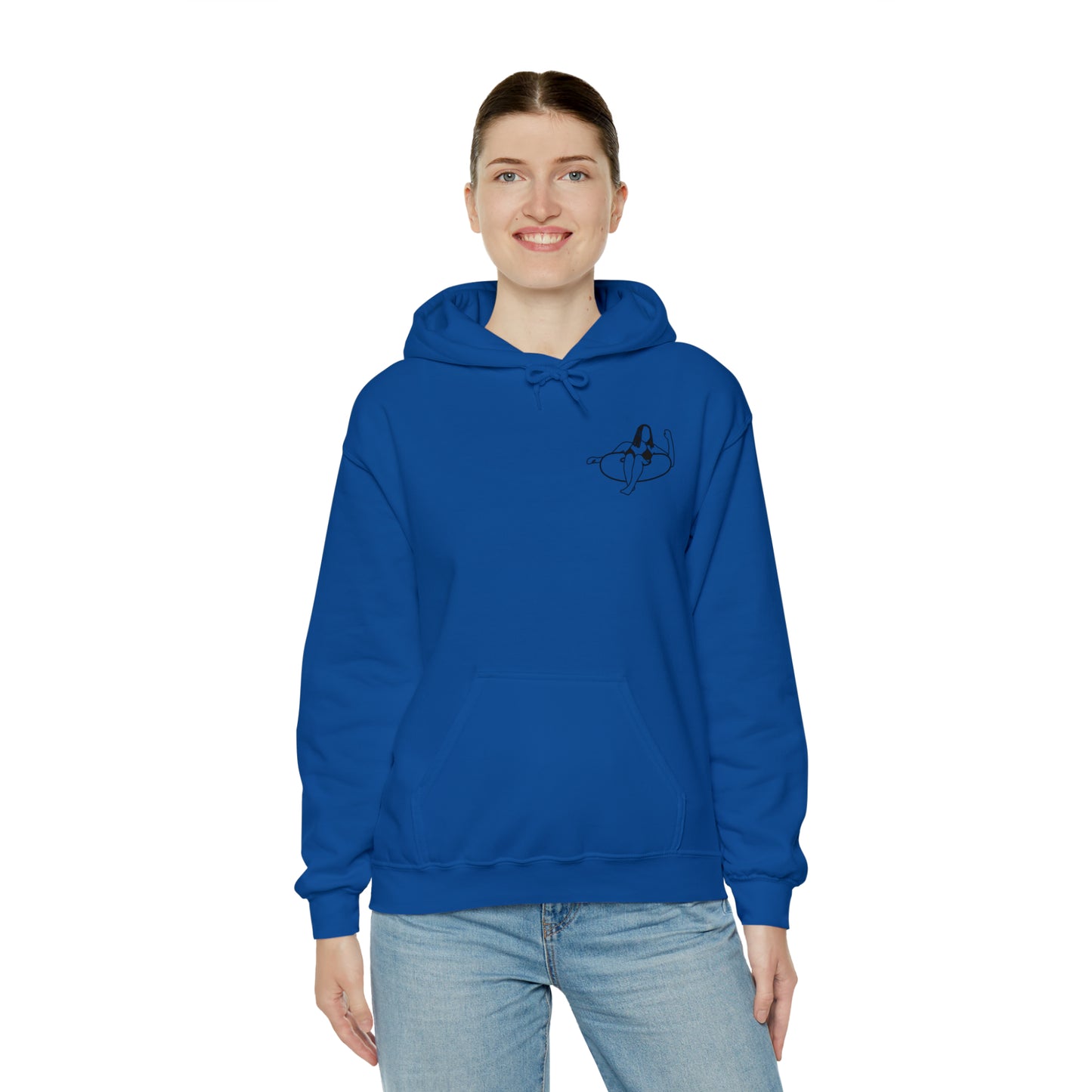Eagle River Inner Tube Girl - Unisex Heavy Blend Hooded Sweatshirt