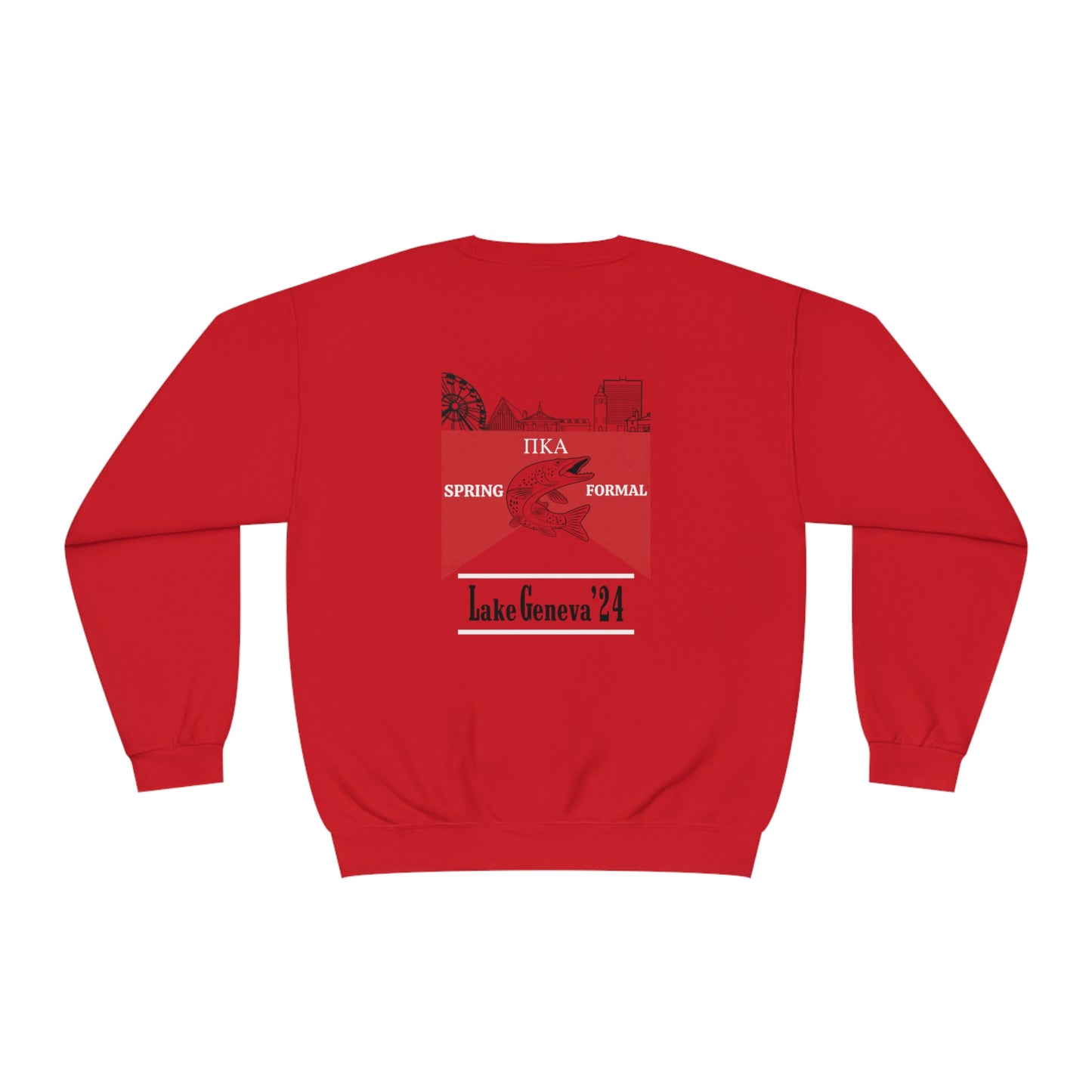Copy of Pike Mockup 1 Crewneck Sweatshirt budwiser red