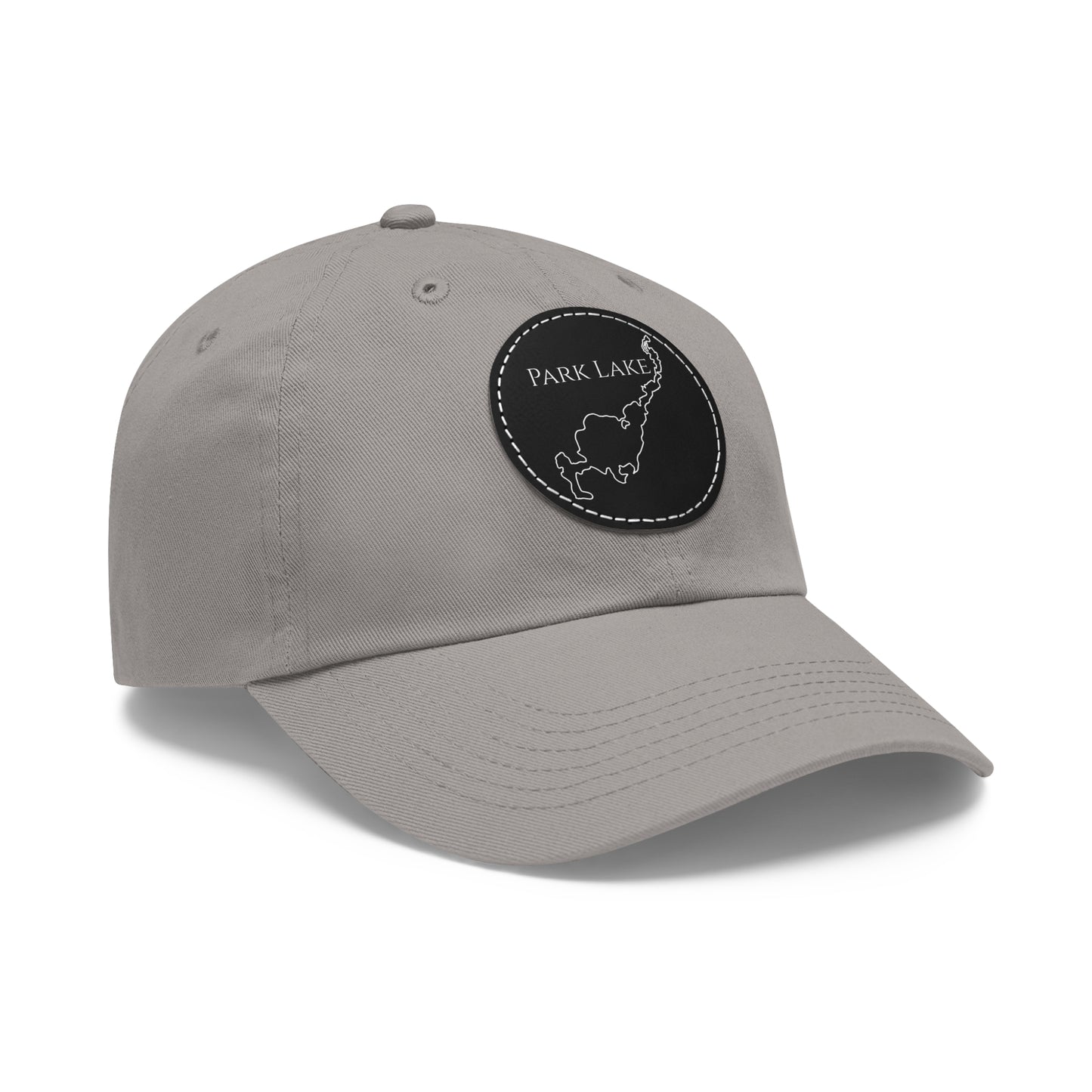Park Lake Embroidered Hat with Leather Patch