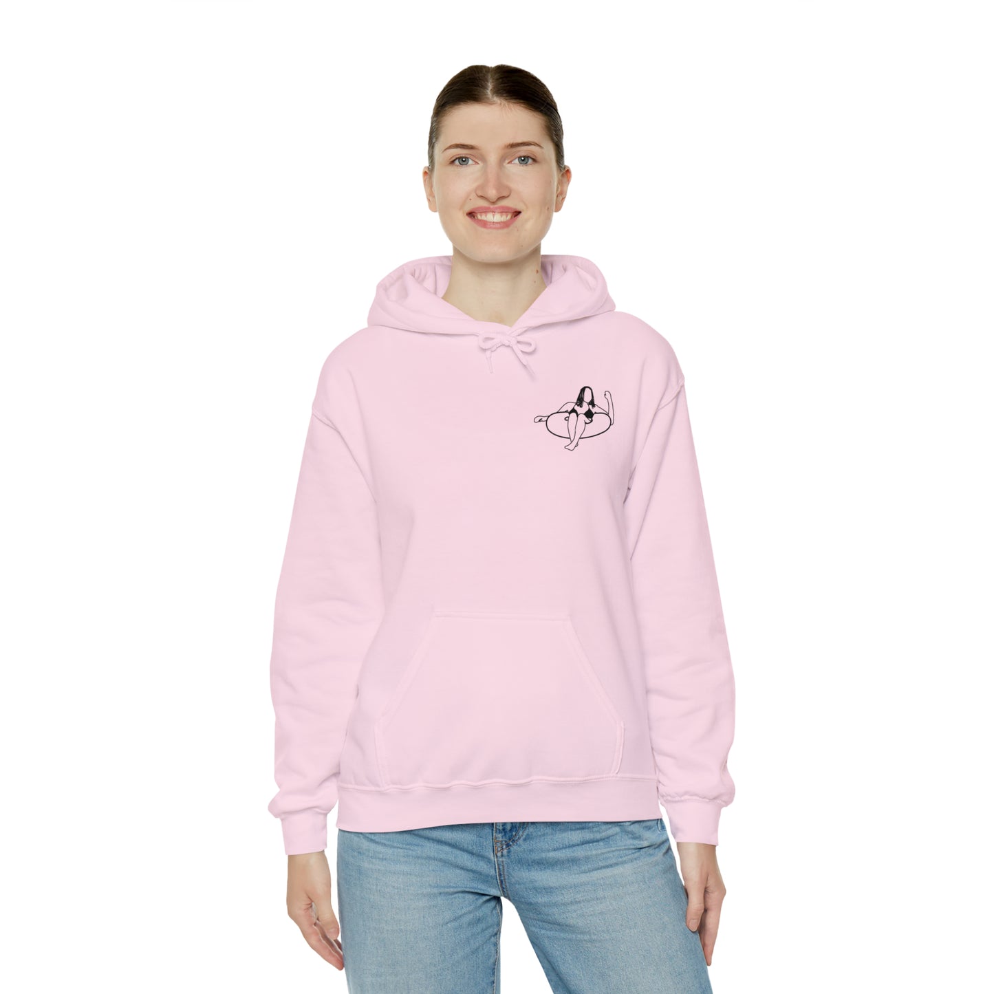 Eagle River Inner Tube Girl - Unisex Heavy Blend Hooded Sweatshirt