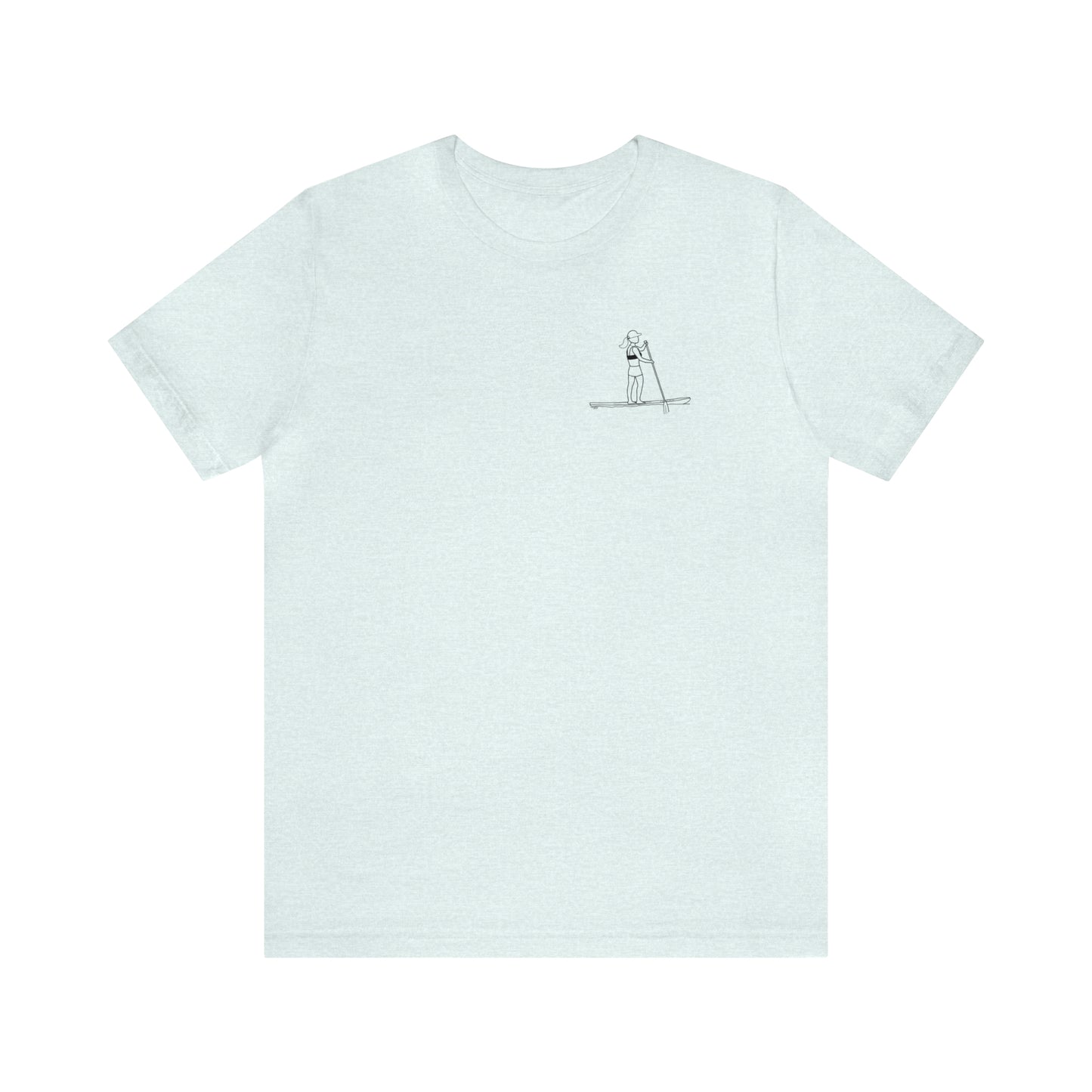 Paddle Board Female - Park Lake Unisex Lightweight Short Sleeve Tee