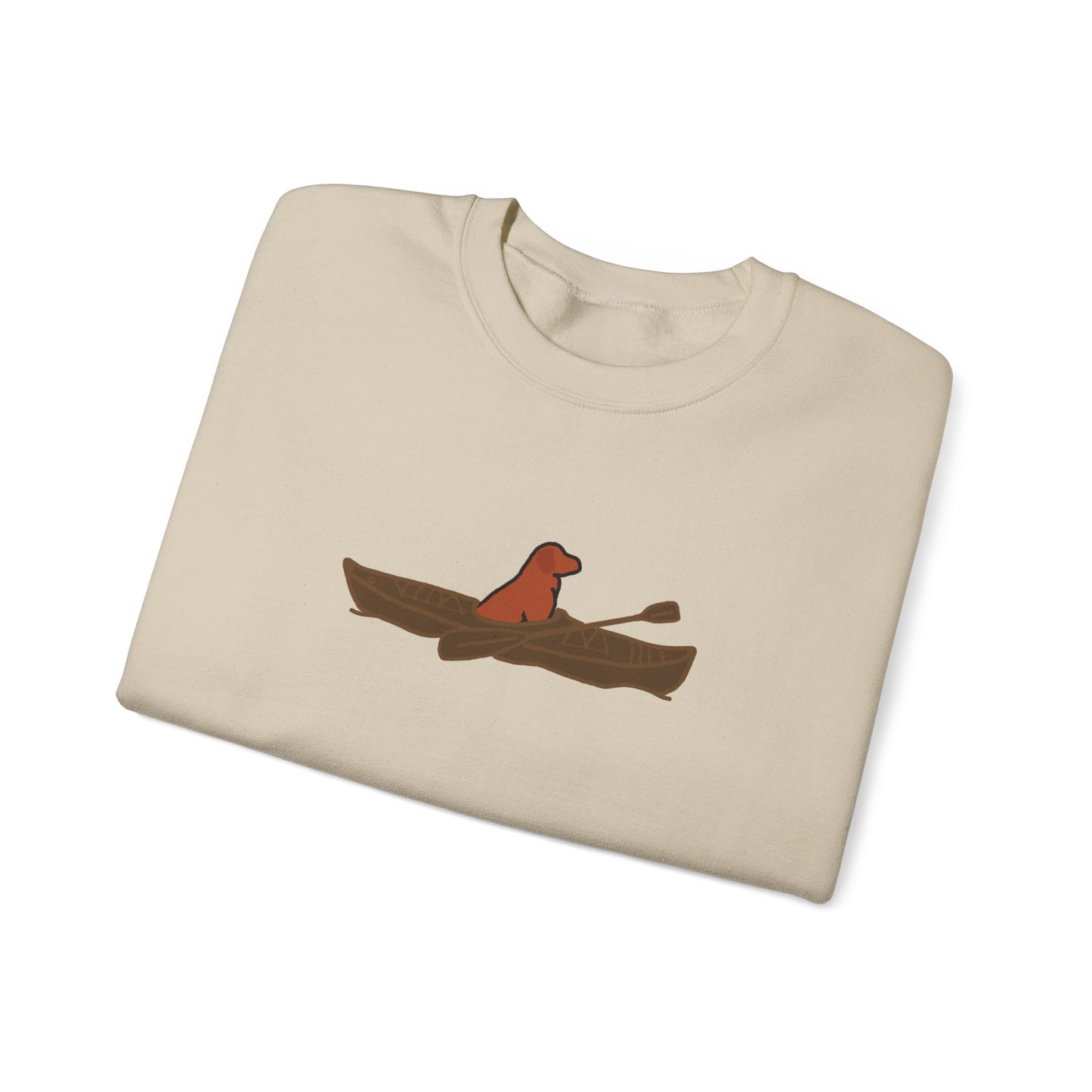 Lucy Lab Kayak Dog Pewaukee Lake - Unisex Heavy Blend™ Crewneck Sweatshirt