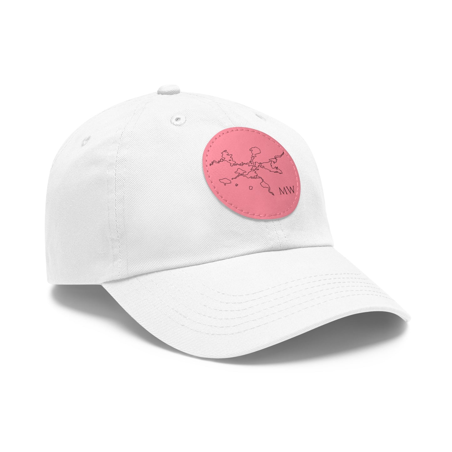 Manitowish Waters Embroidered Hat with Leather Patch