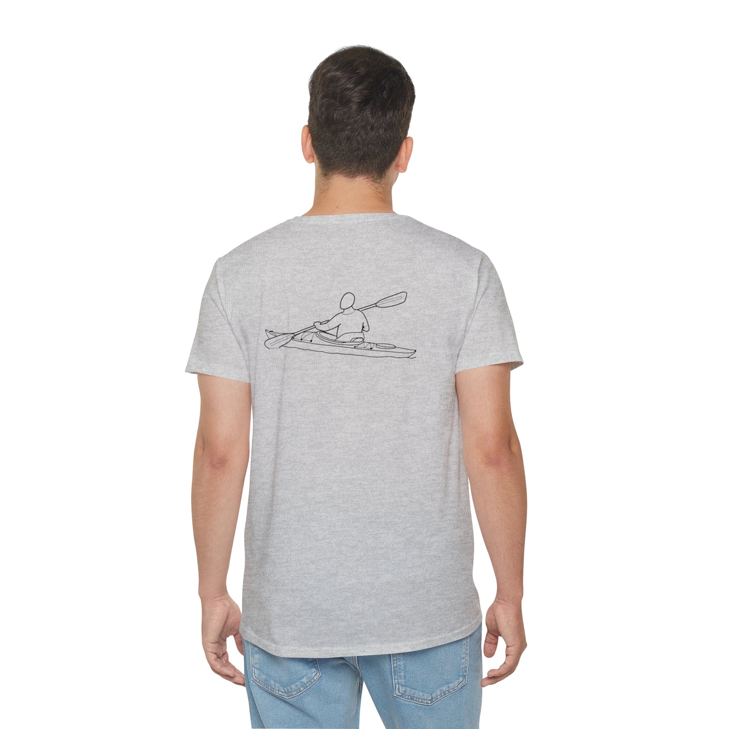 Okauchee Lake, kayak back - Unisex Lightweight short sleeve