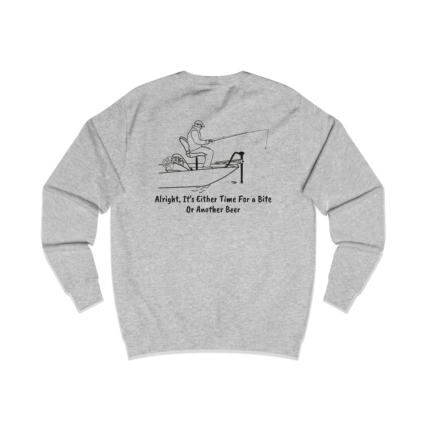 Men's Crewneck - Trolling motor Fishing, Bite or Beer