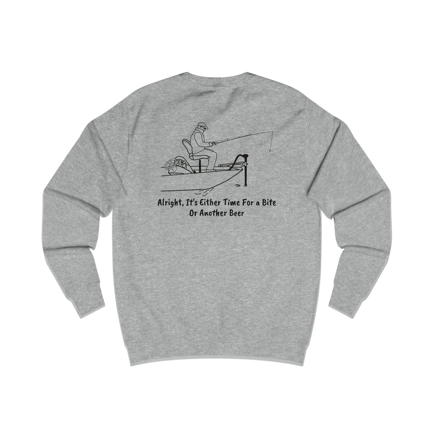 Men's Crewneck - Trolling motor Fishing, Bite or Beer