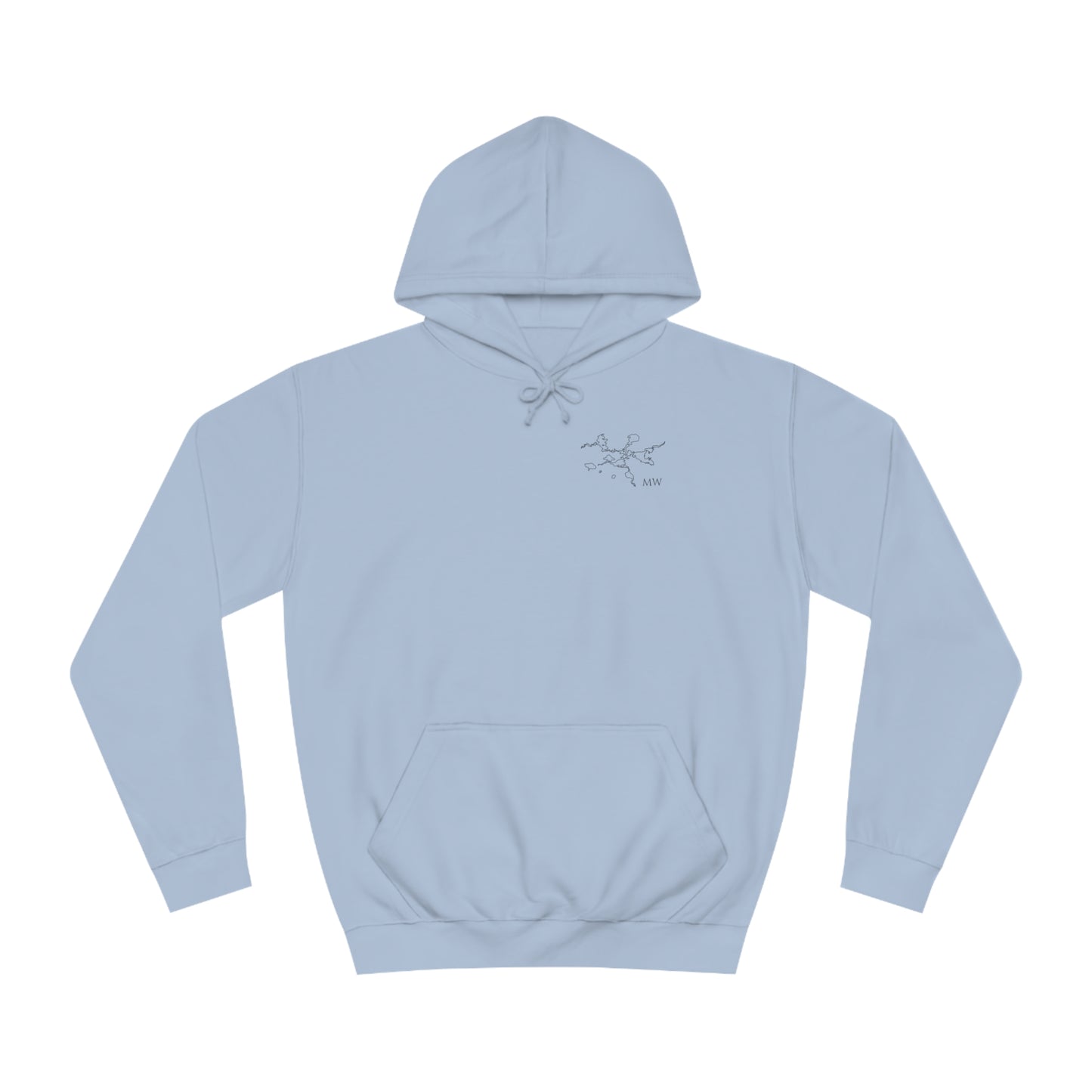 Manitowish Waters Surf Sketch - Lac LaBelle Unisex Hoodie Medium Weight
