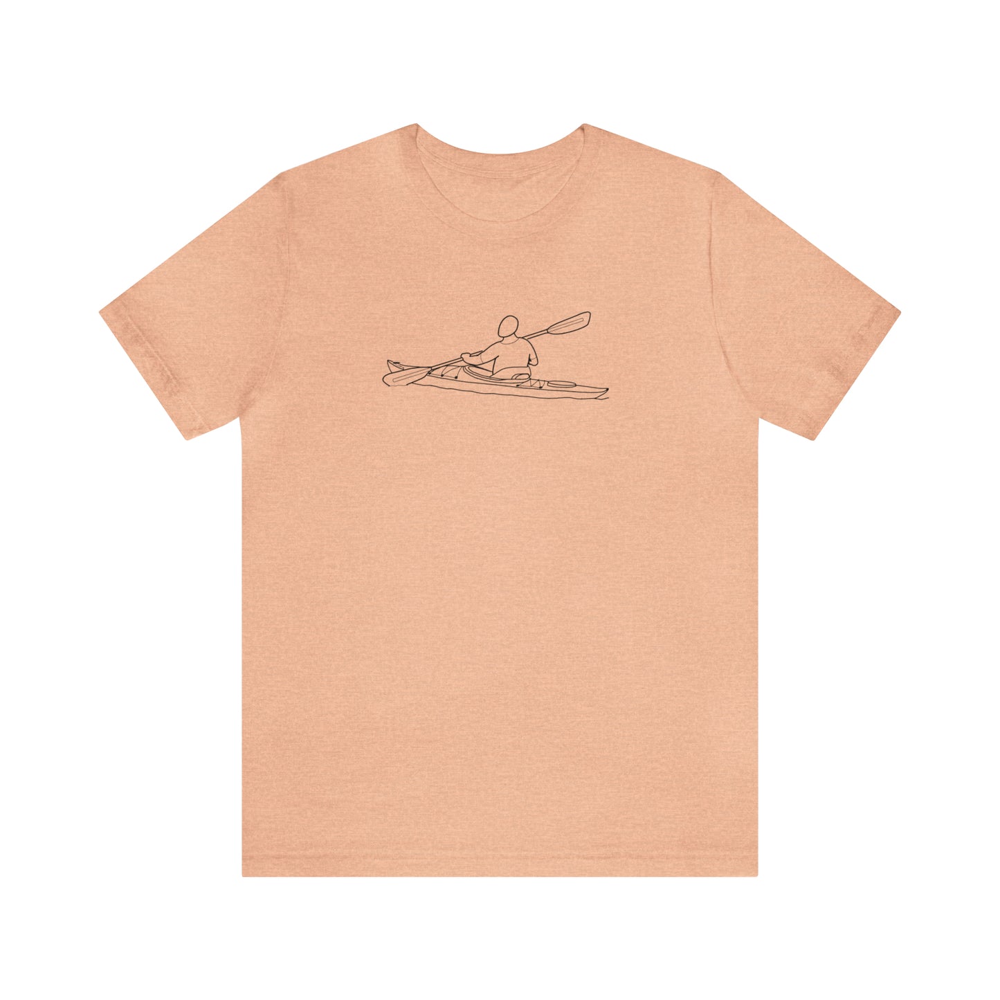 Lac LaBelle, Kayak Front - Unisex Lightweight Short Sleeve Tee