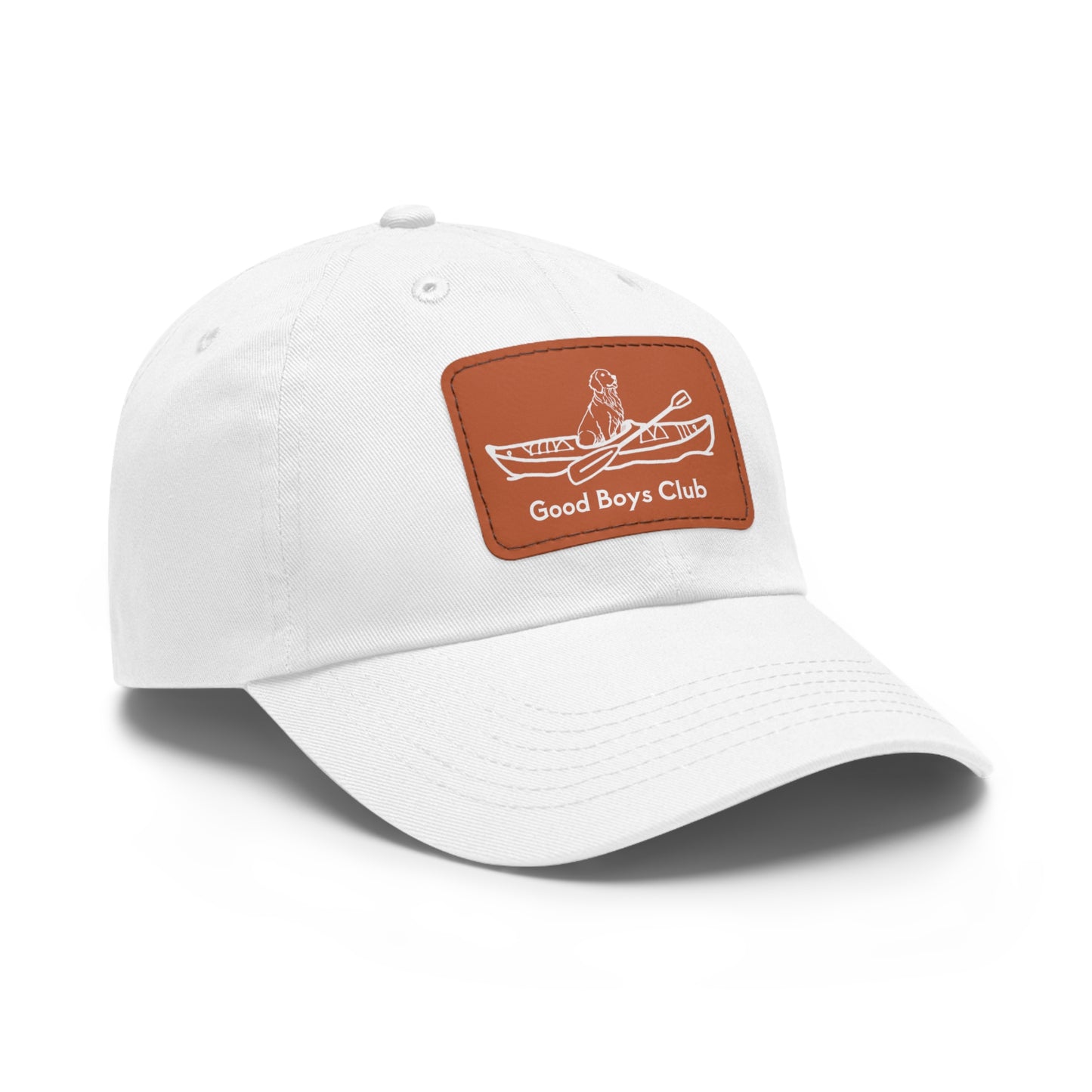 Good Boys Club Golden Retriever Kayak Dog - Hat with Leather Patch