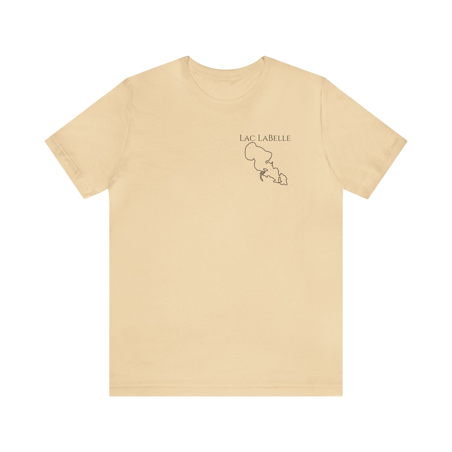 Lac LaBelle, Plain Lake Patch - Unisex Lightweight Short Sleeve Tee