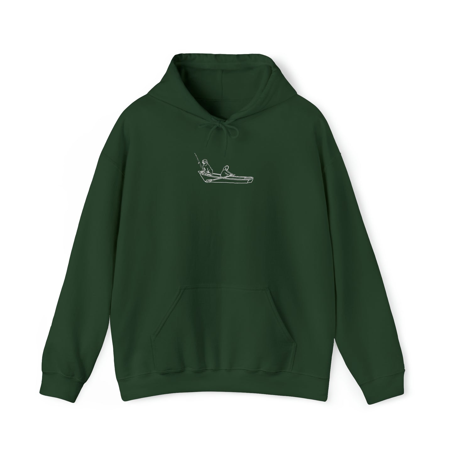 Unisex Heavy Blend Hooded Sweatshirt - row boat dog