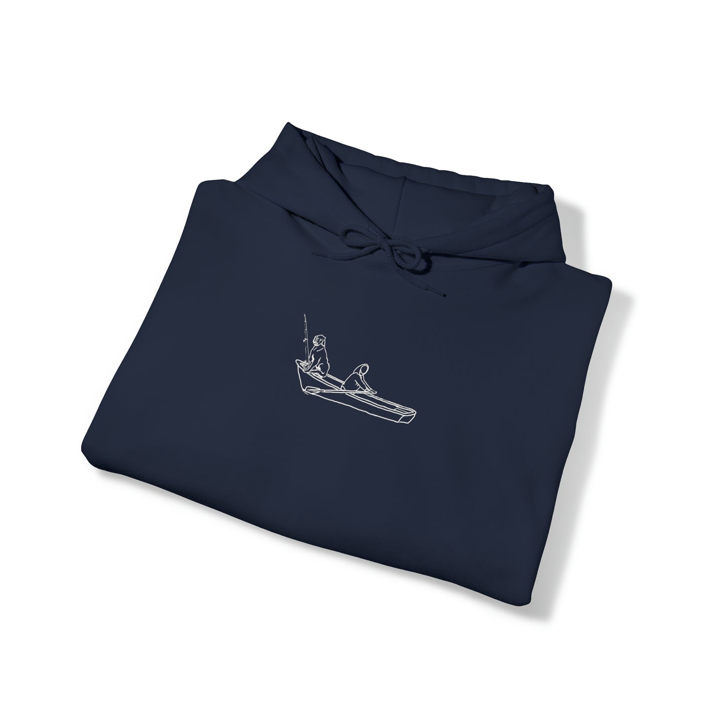 Unisex Heavy Blend Hooded Sweatshirt - row boat dog