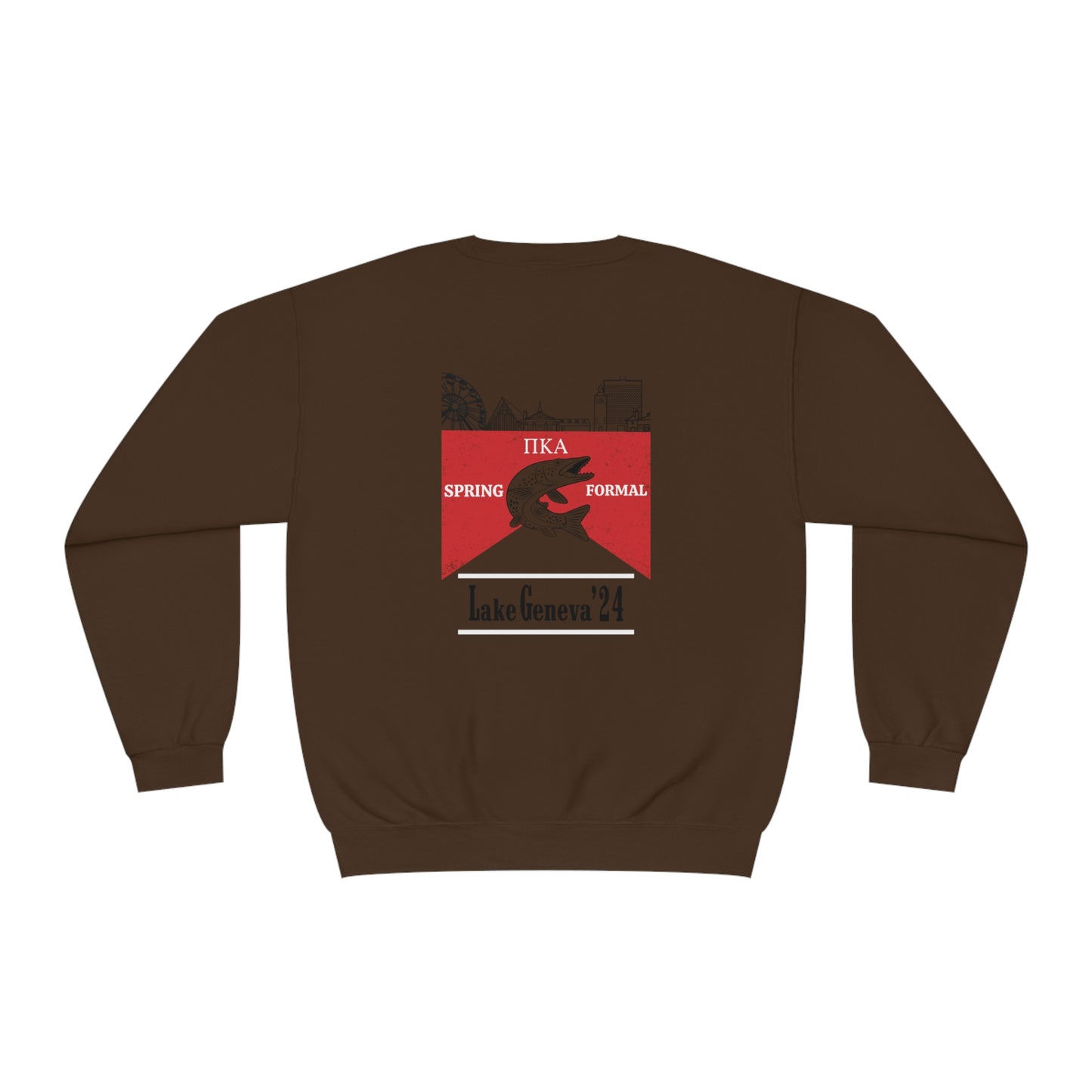 Copy of Pike Mockup 1 Crewneck Sweatshirt budwiser red