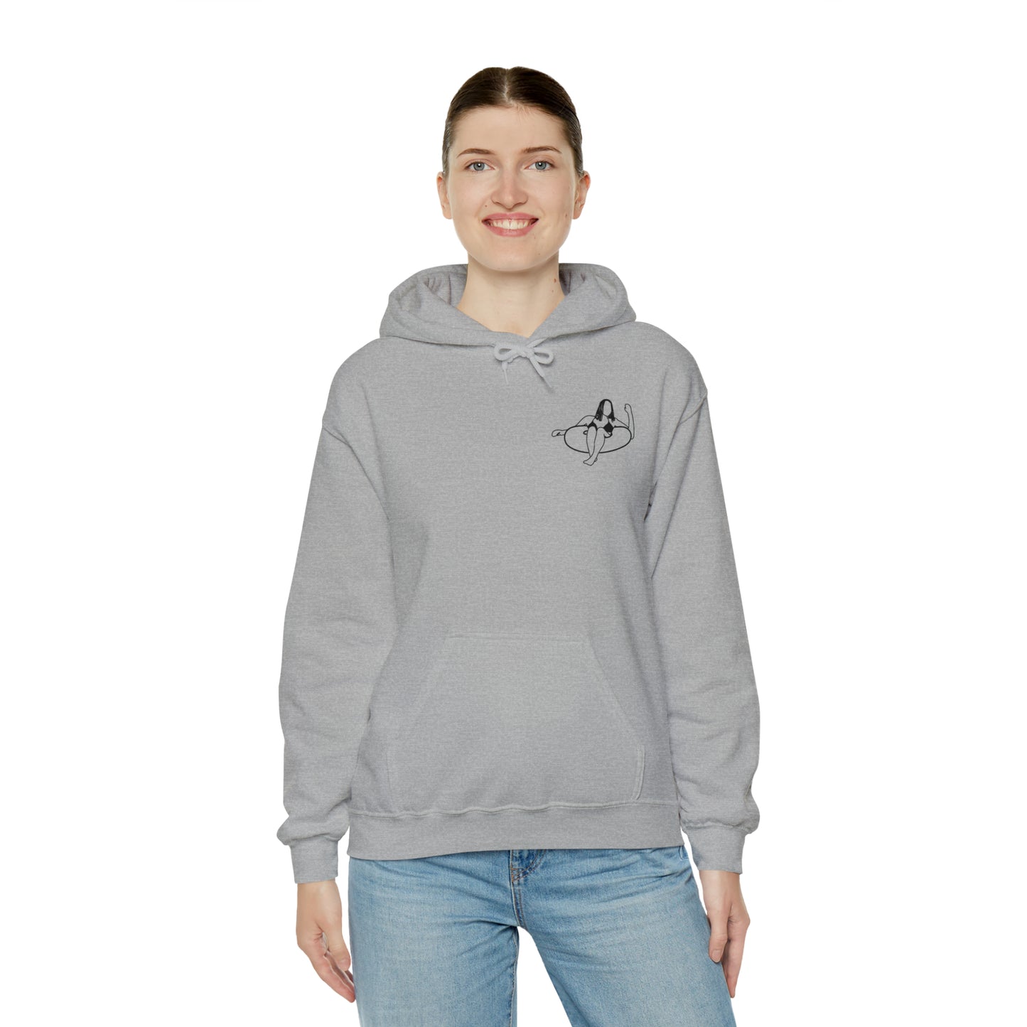 Eagle River Inner Tube Girl - Unisex Heavy Blend Hooded Sweatshirt