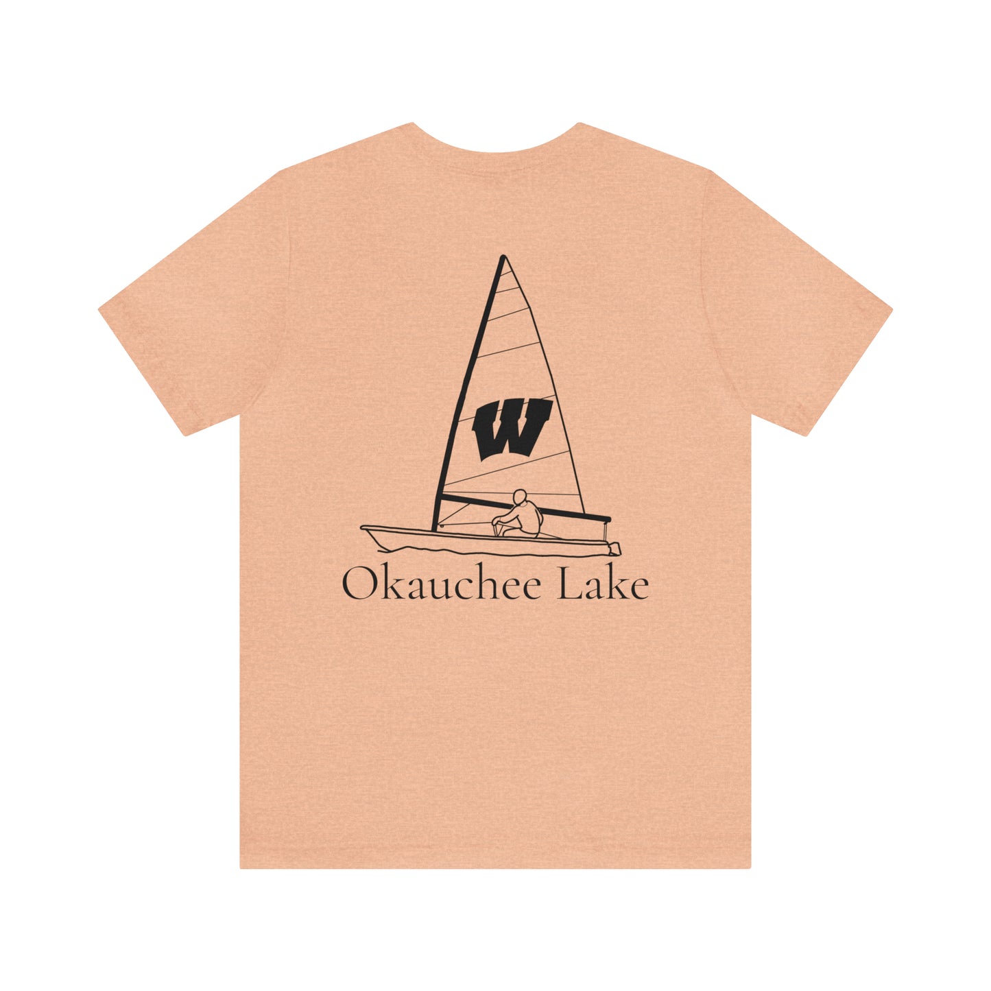 Wisconsin Sailing - Okauchee Lake Unisex Lightweight Short Sleeve Tee