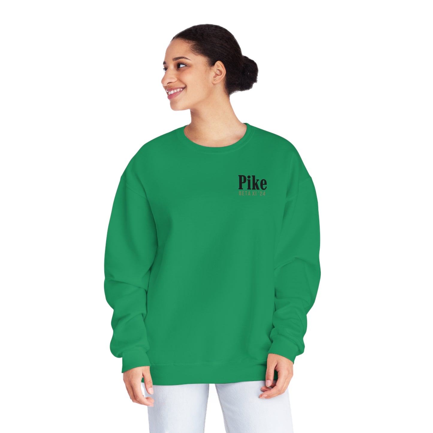 Pike Mockup 1 Crewneck Sweatshirt budwiser red