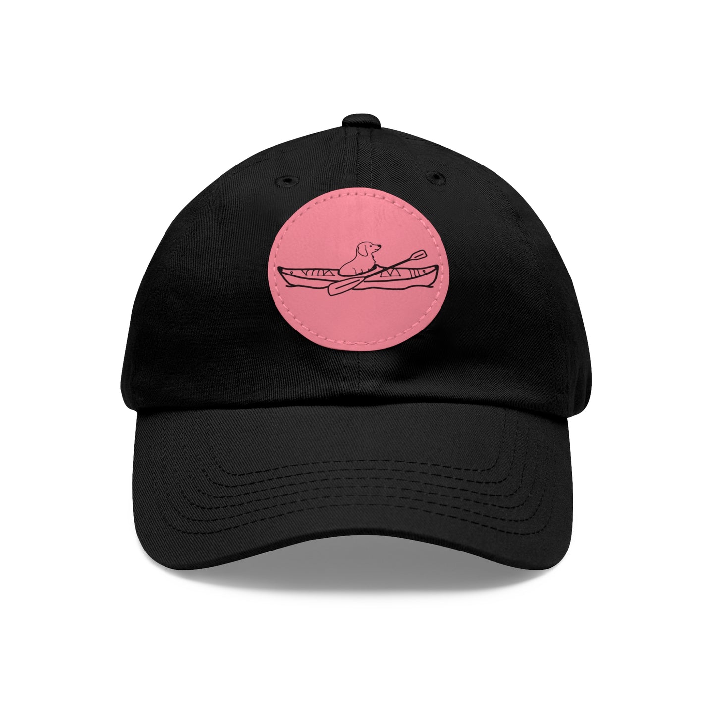 Kayak Dog Dachshund Hat with Leather Patch (Round)