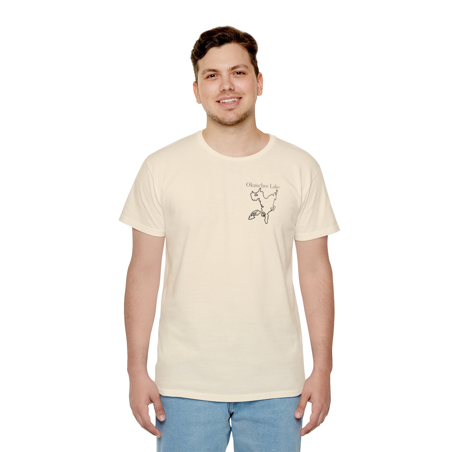 Okauchee Lake, kayak back - Unisex Lightweight short sleeve