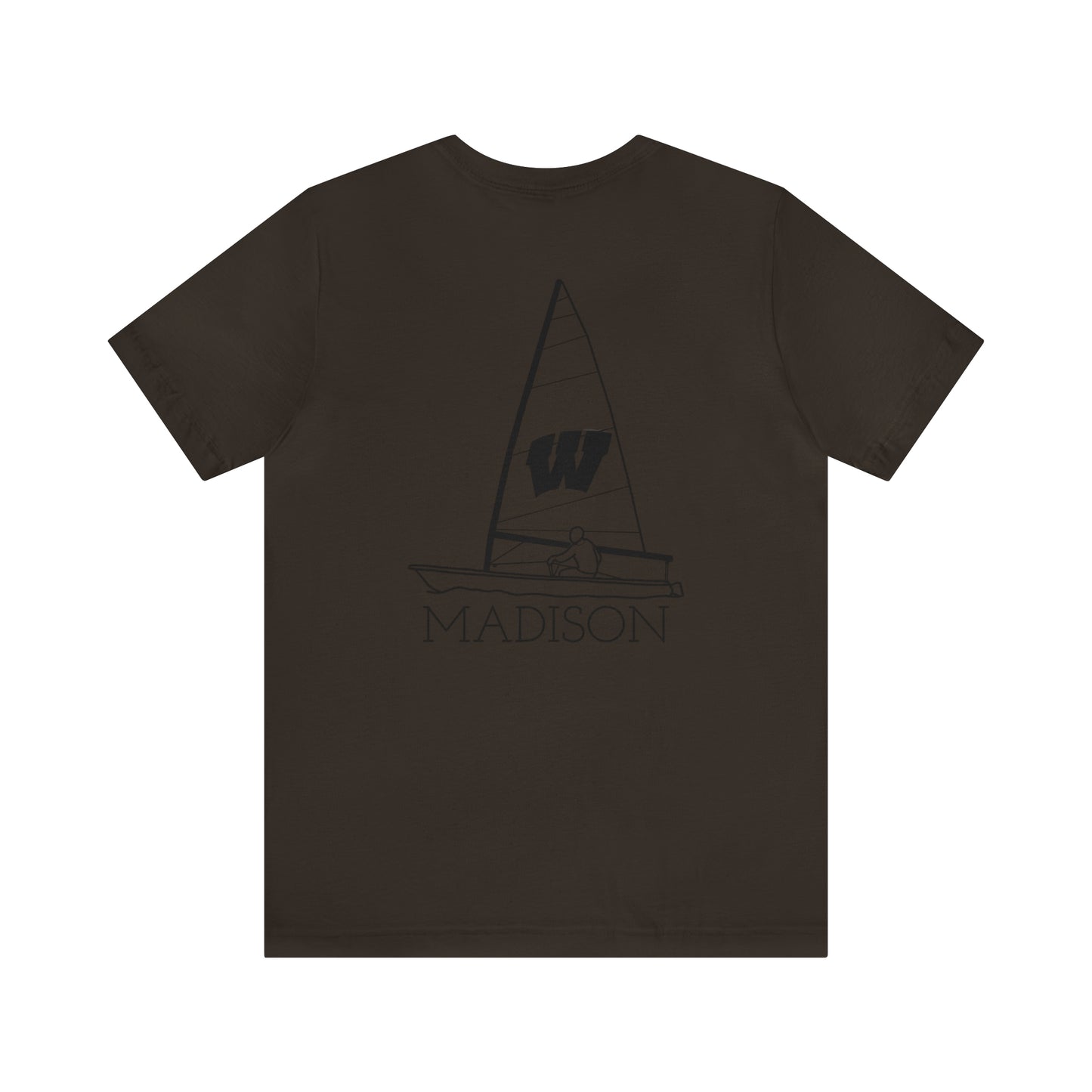 Mendota/Monona , sailboat Badger Logo - Bella & Canvas Short Sleeve