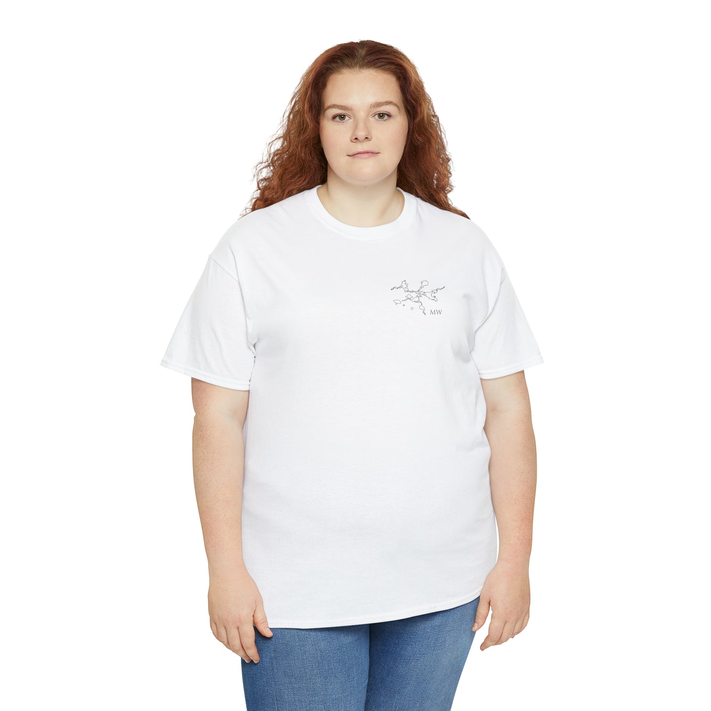 Manitowish Waters Fishing Off Dock - Unisex Heavyweight Short Sleeve Tee