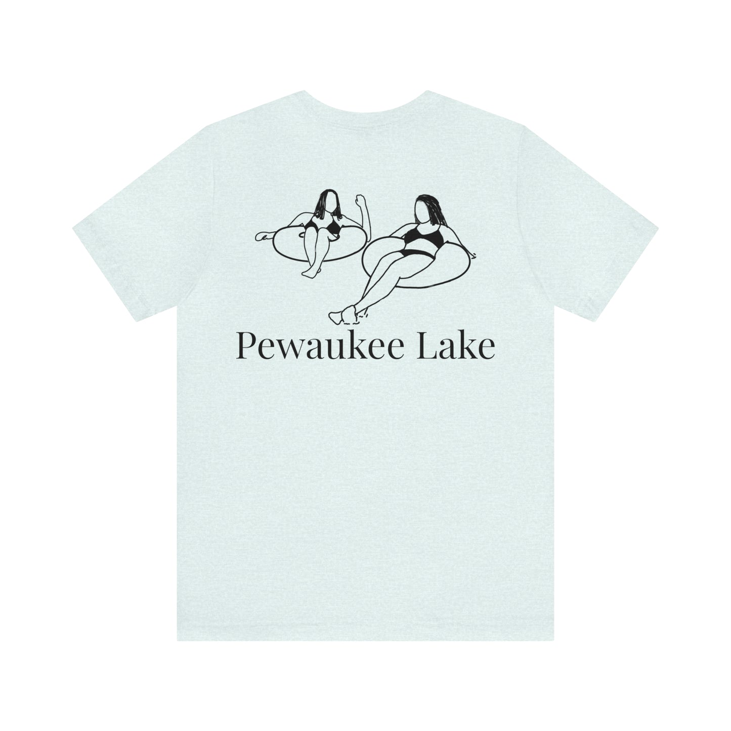 Pewaukee Lake, Inner Tube Girls - Unisex Lightweight Short Sleeve Tee