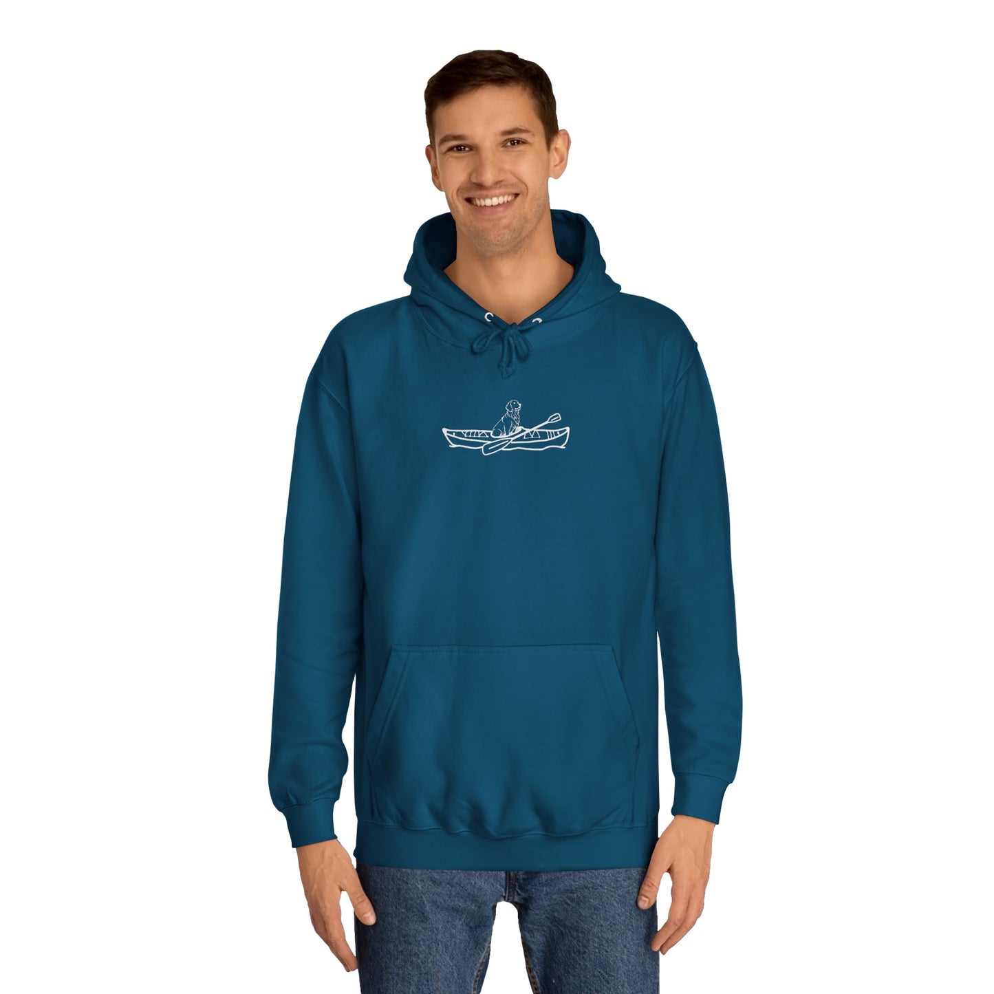 Kayak Dog - Golden Retriever Bite or Beer - Unisex Hoodie Medium Weight