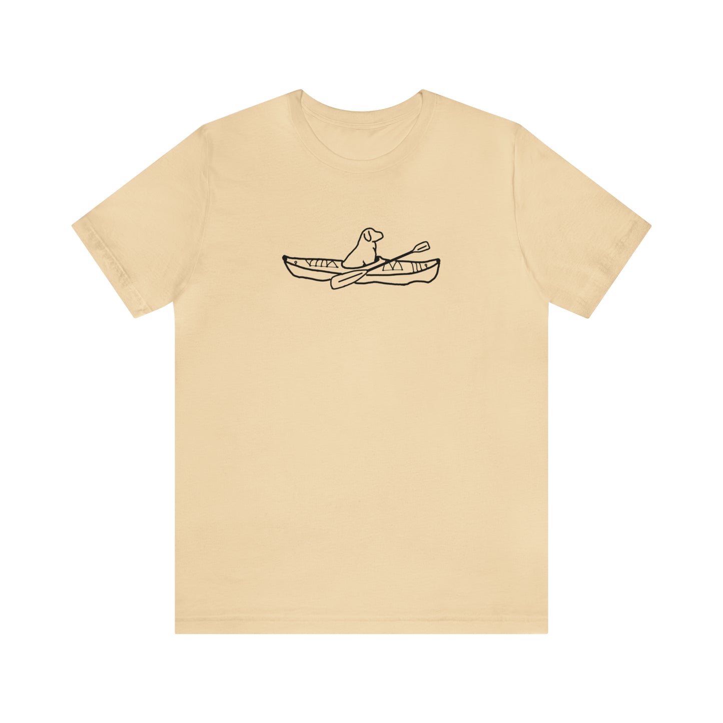 Lac LaBelle, Kayak Dog - Unisex Lightweight Short Sleeve Tee