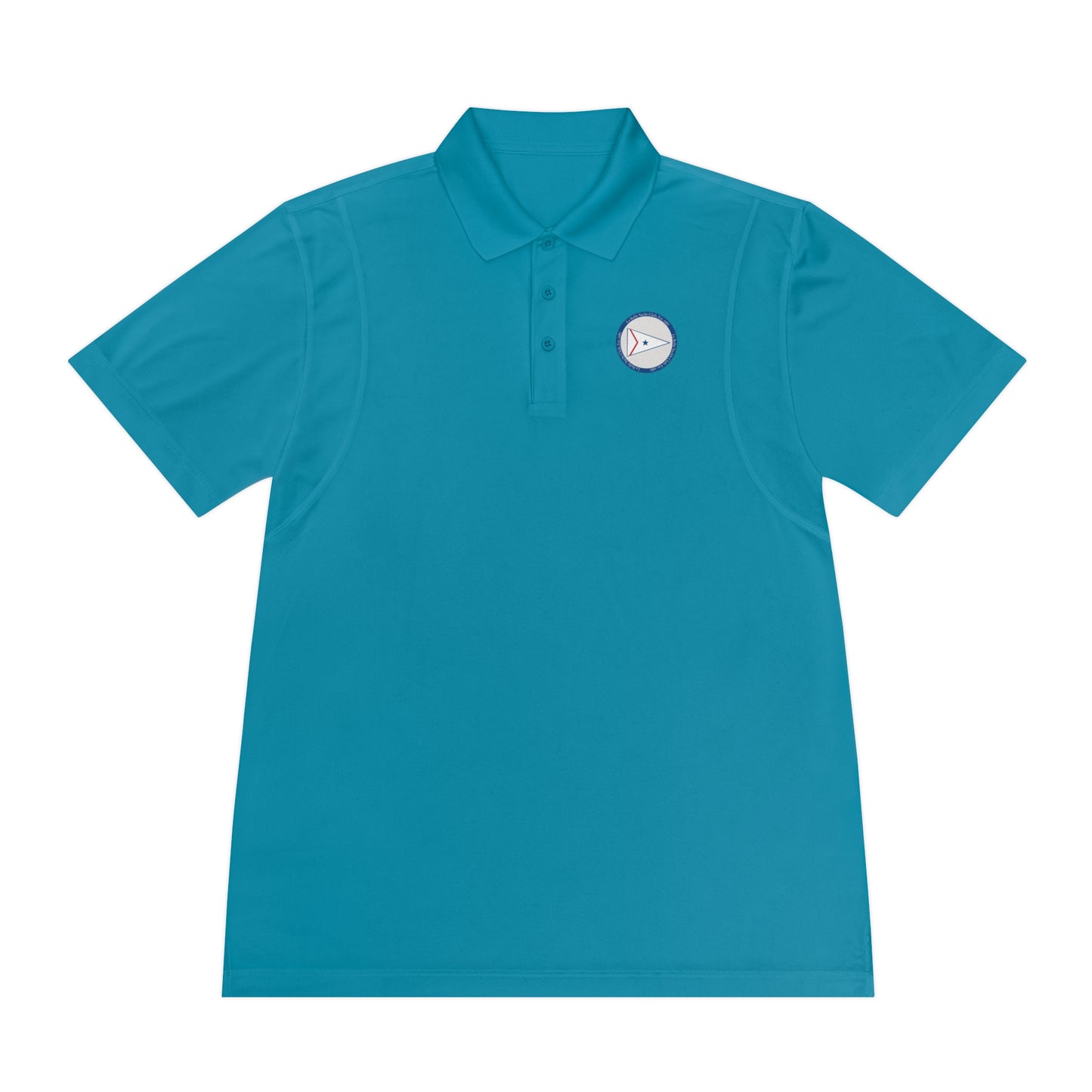 La Belle Yacth Club Logo Circle Patch Men's Sport Polo Shirt