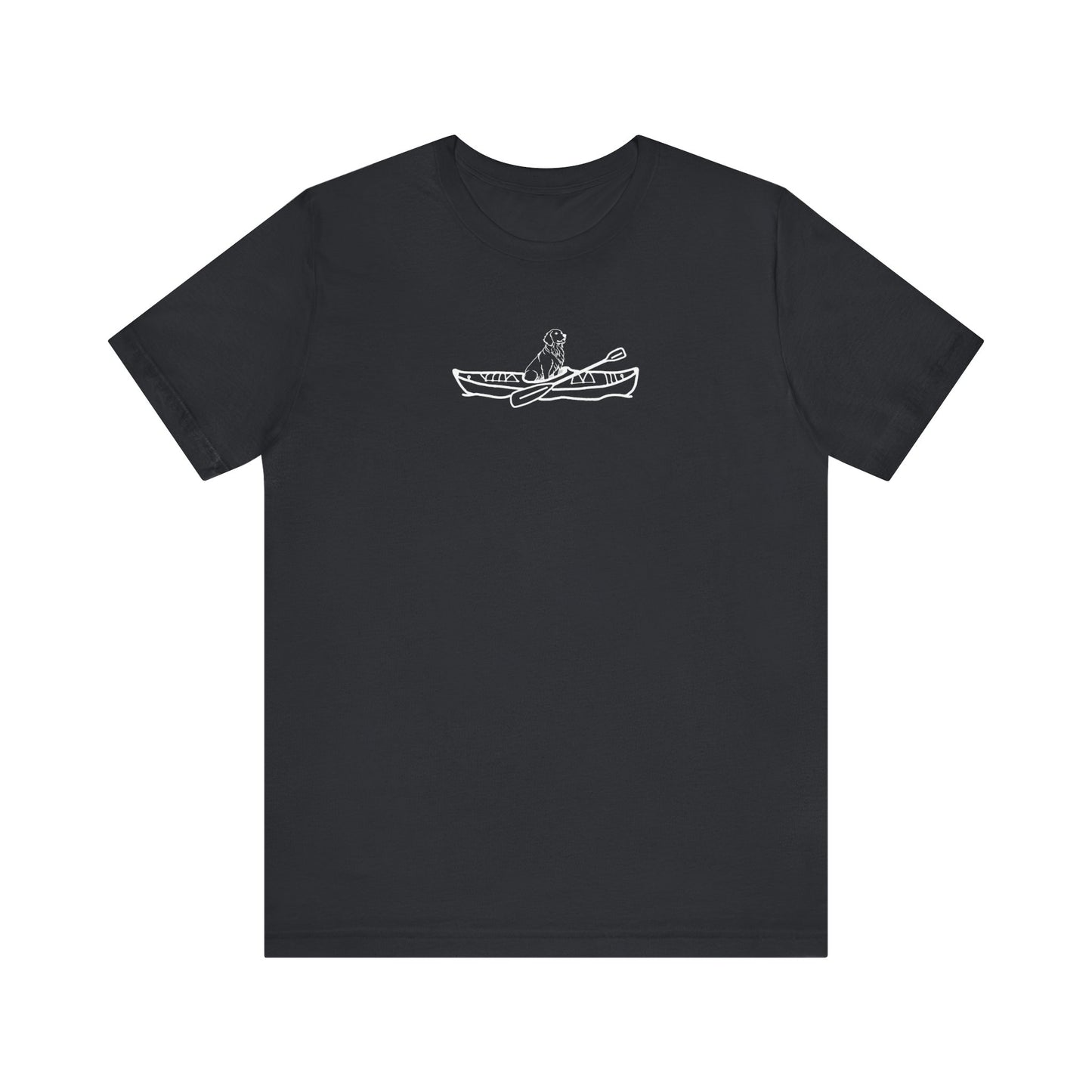Kayak Dog Golden Retriever Unisex Lightweight Short Sleeve Tee (BC)
