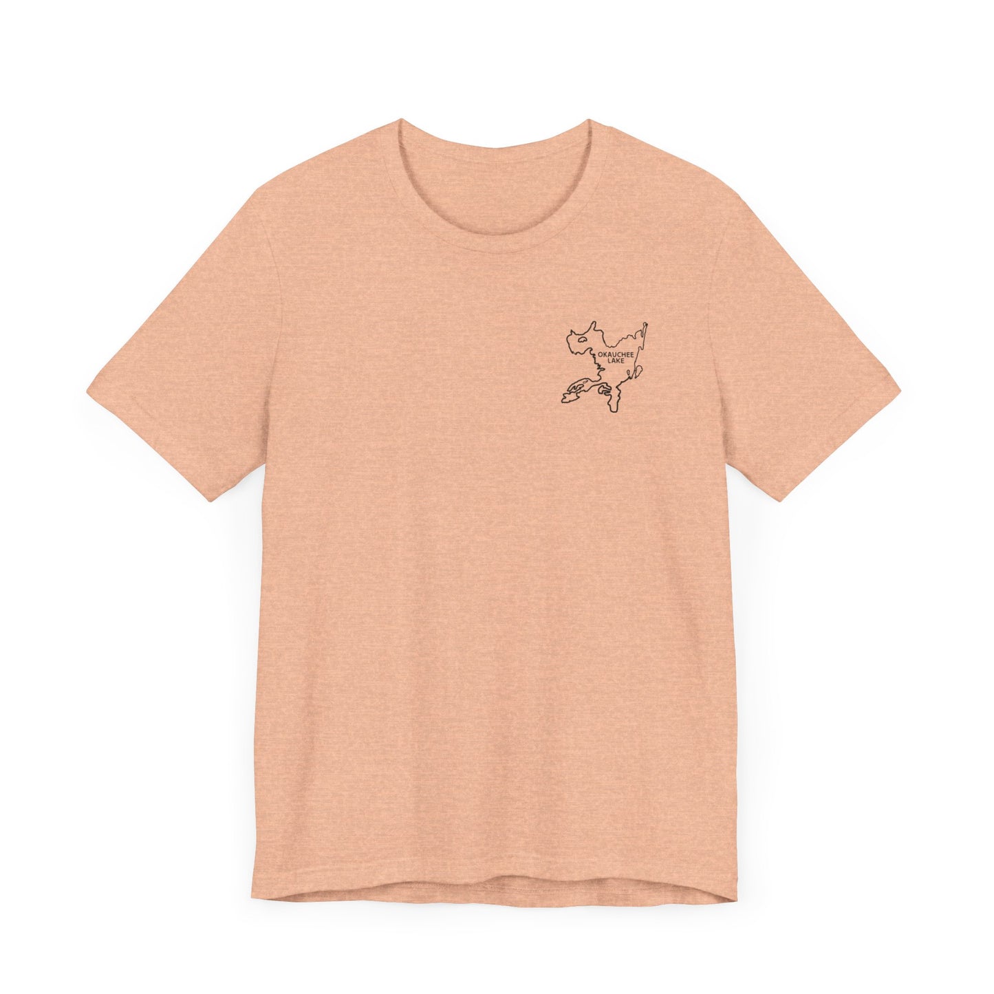 Bow fishing and Okauchee Lake Model - Unisex Lightweight Short Sleeve Tee
