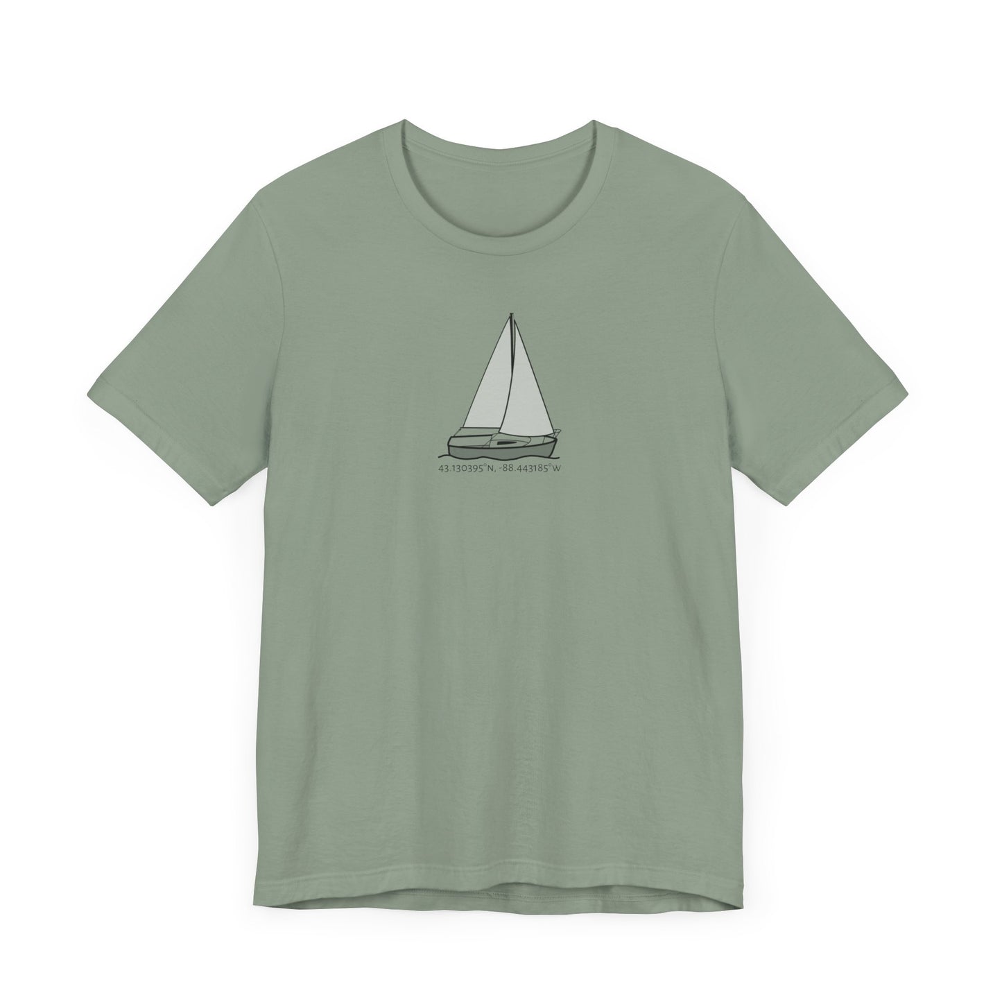 Unisex Lightweight Short Sleeve Tee (Comfort Sailboat Design)