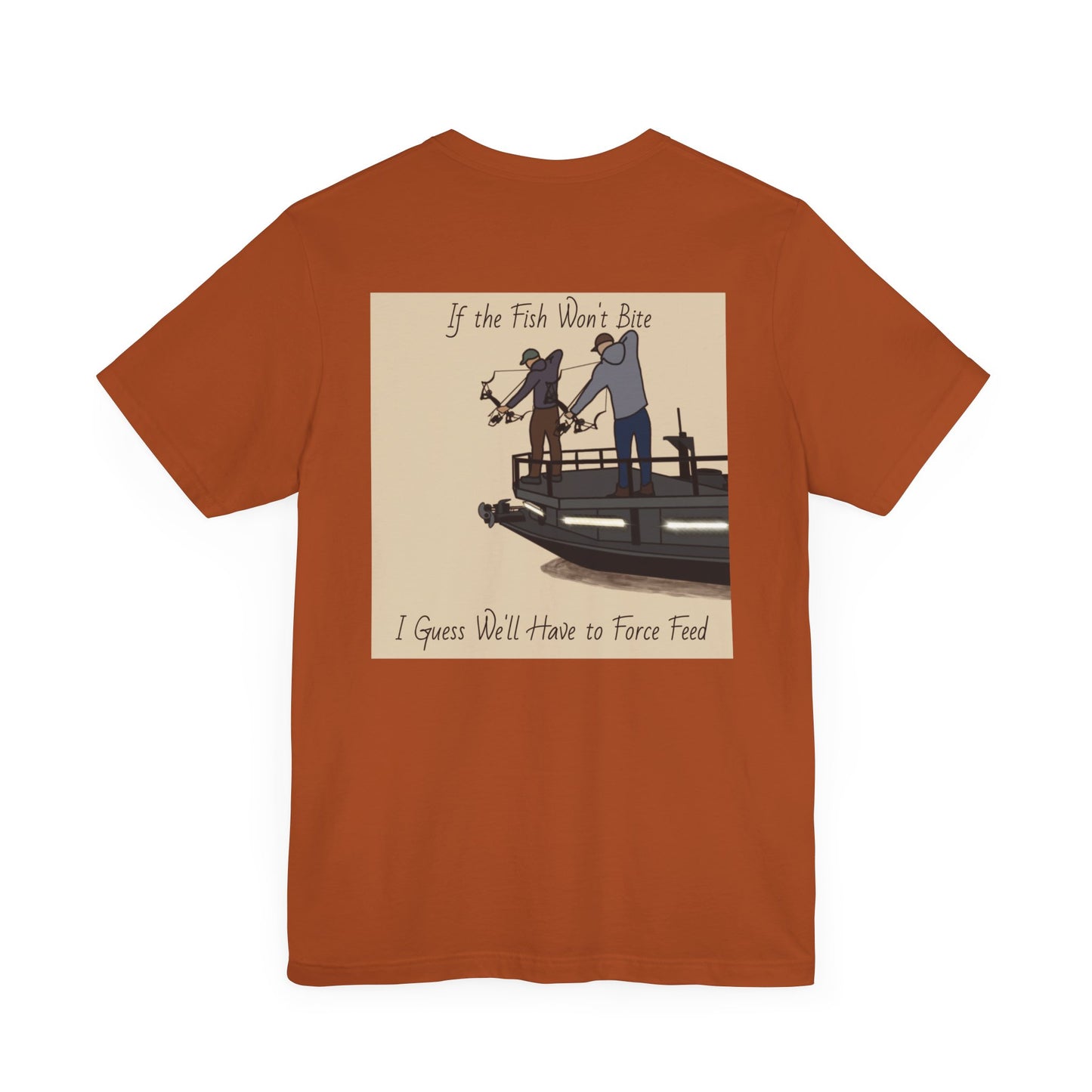 Bow fishing and Okauchee Lake Model - Unisex Lightweight Short Sleeve Tee